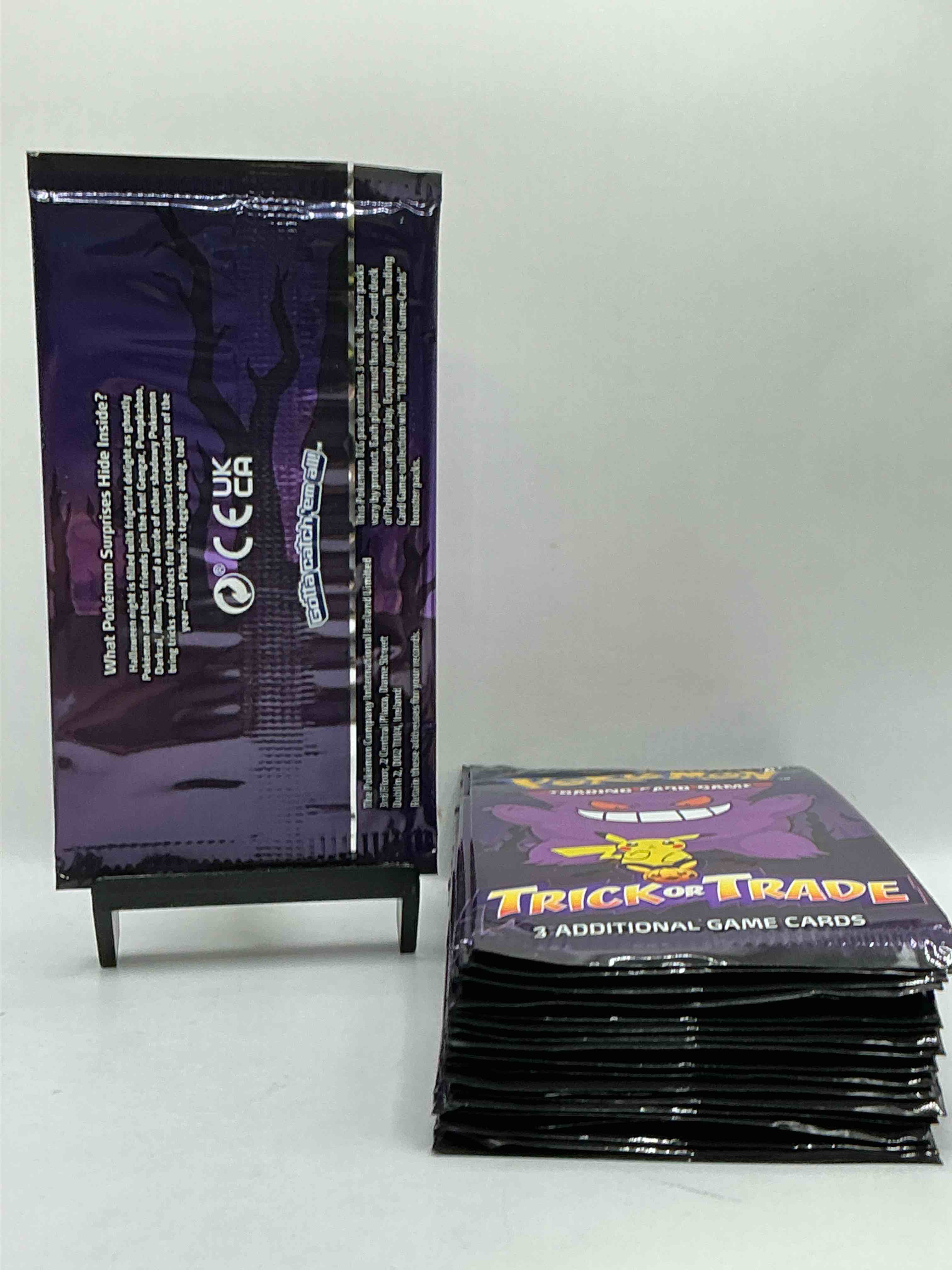 Condition photo showing New/Like New for Pokémon Packs! Spooky Trick Or Trade Unopened Packs! 3 Cards Per Pack, From 2022! Look For Legendary Monsters!