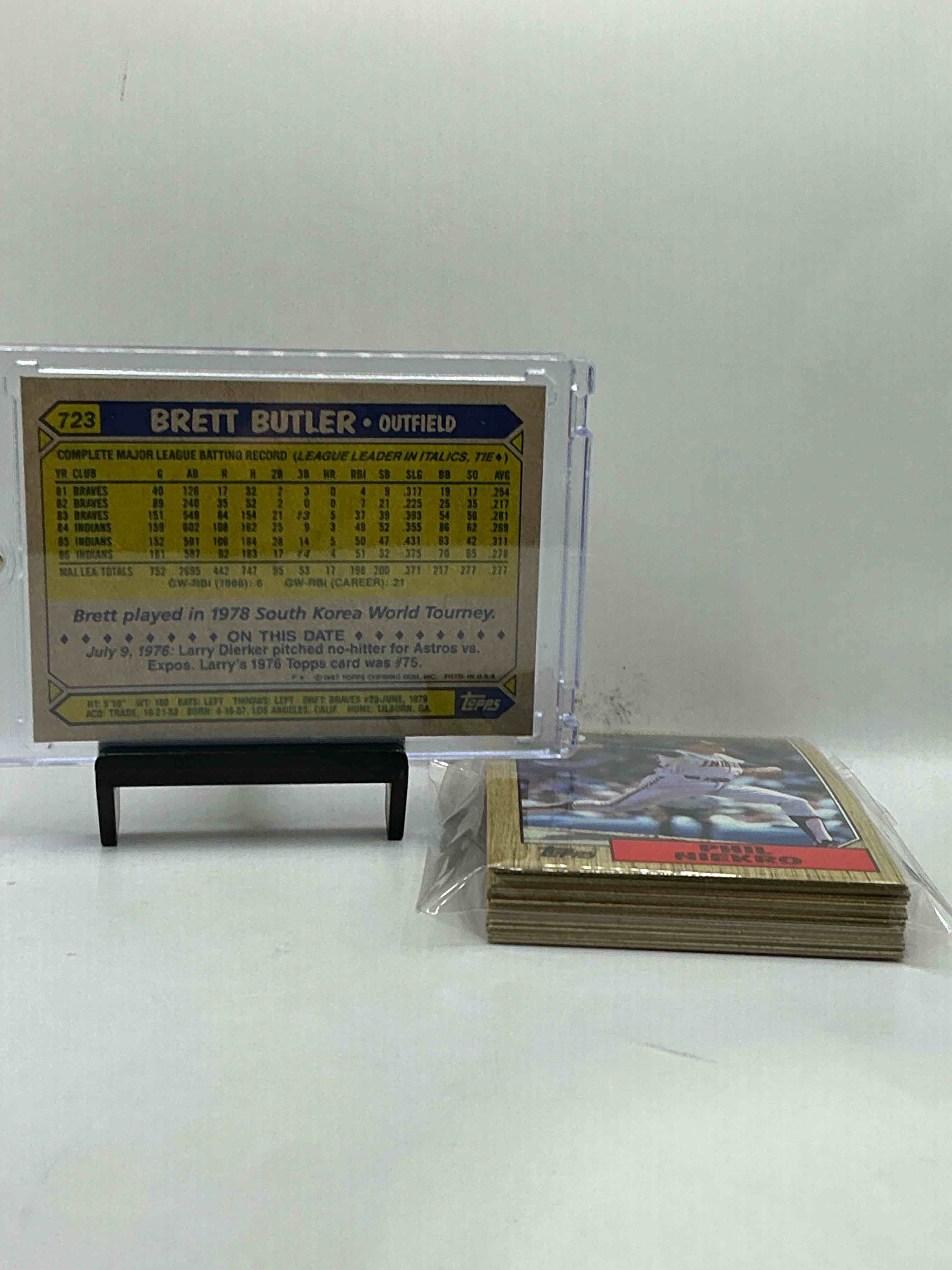 Condition photo showing New/Like New for 1987 Topps Baseball… Indians Set! Cory Snyder, Brett Butler, Don Schulze, Tom Waddell, Mel Hall & More! Insane 27 Card Indians Lot!