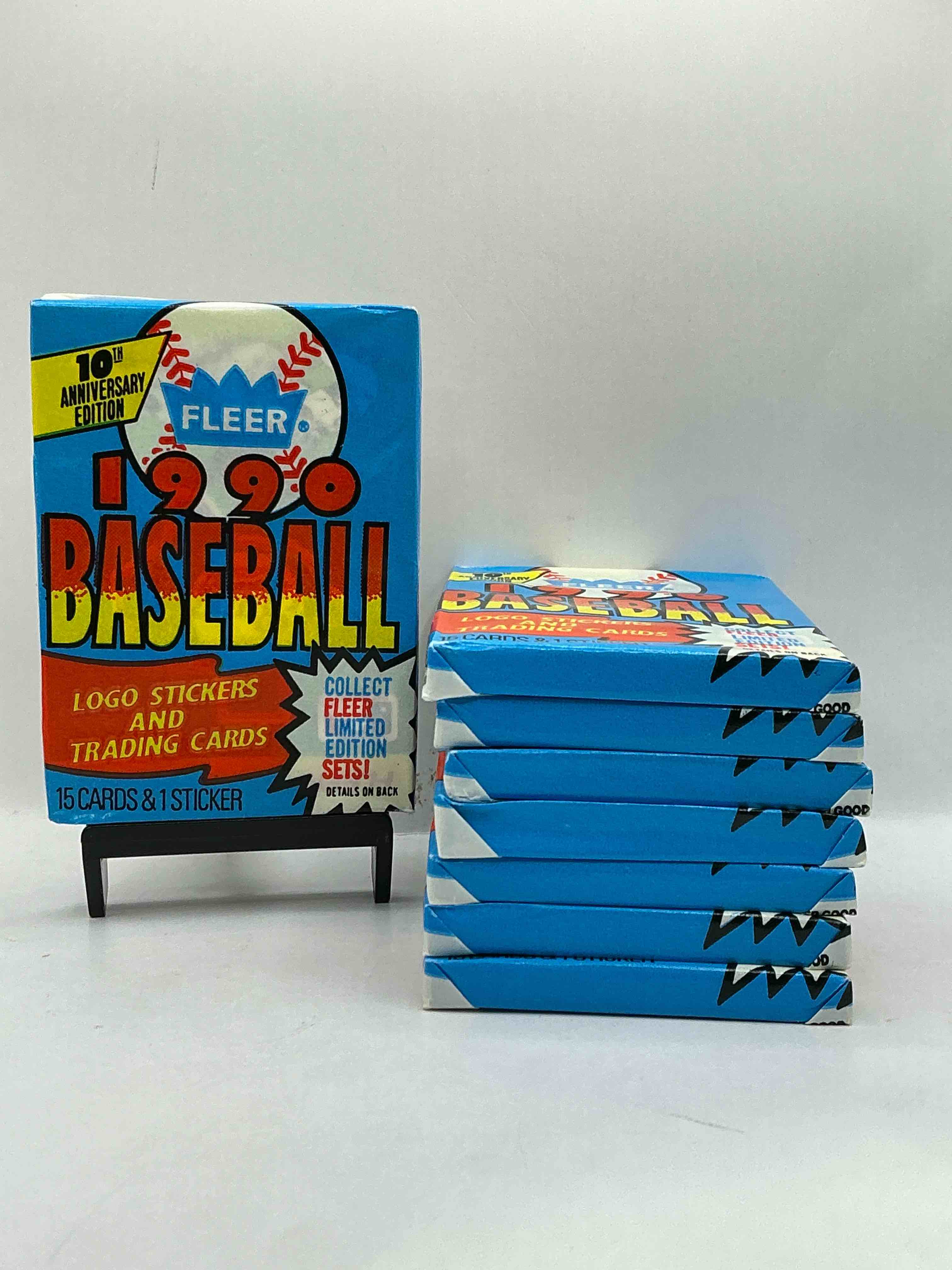 Vintage Baseball! Awesome 1990 Fleer Baseball Unopened Sports Card Wax Packs!Direct From Original Box! Search For Valuable Collectible Ken Griffey Jr Cards!