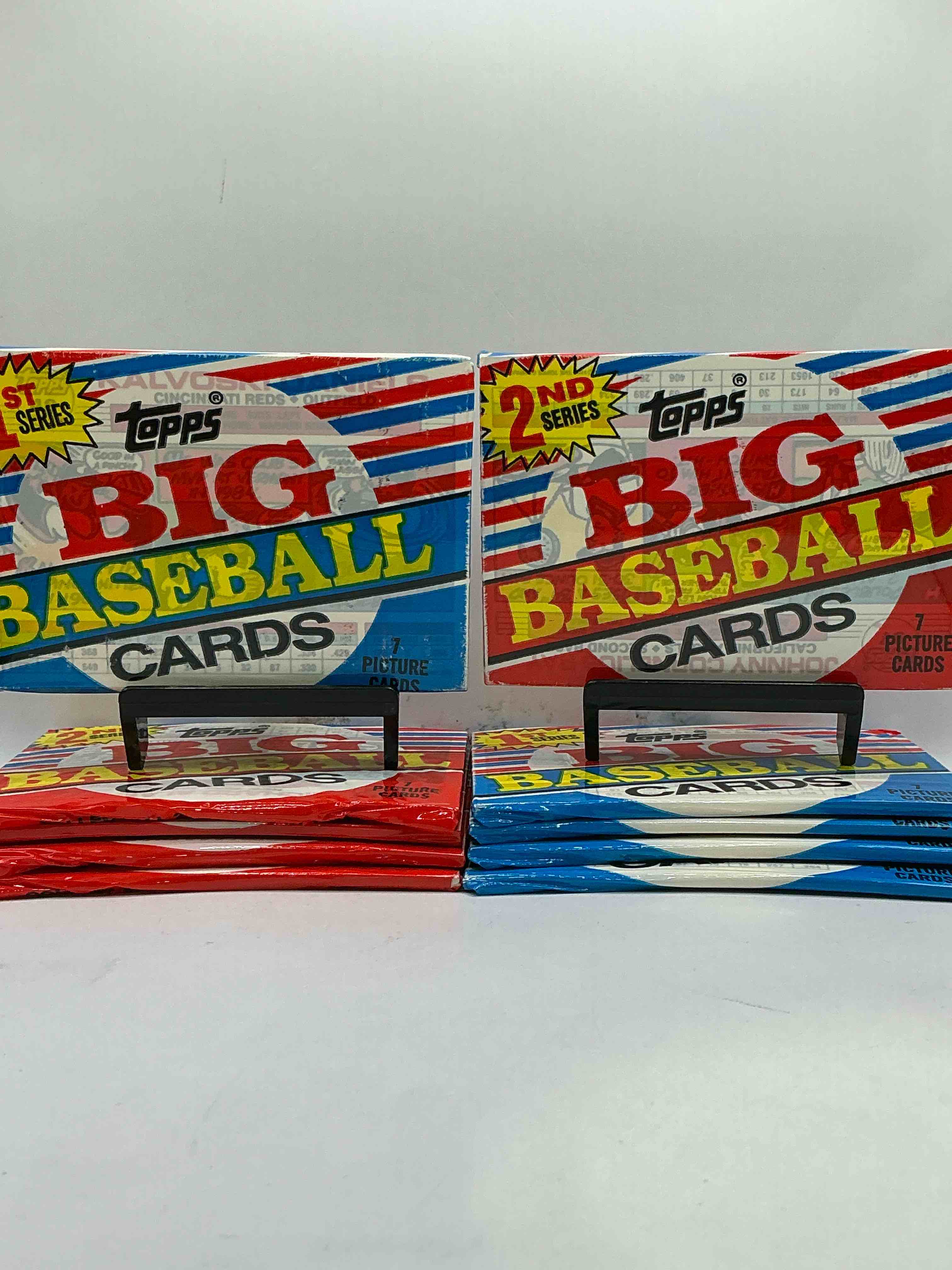 Condition photo showing New/Like New for 1988 Topps Big Baseball Sealed Card Packs Direct From Original Retail Case. Getting Harder & Harder To Find! Search For Bo Jackson, Roger Clemons & Tons Of 80's Stars In These Fun Cards You Rarely See!