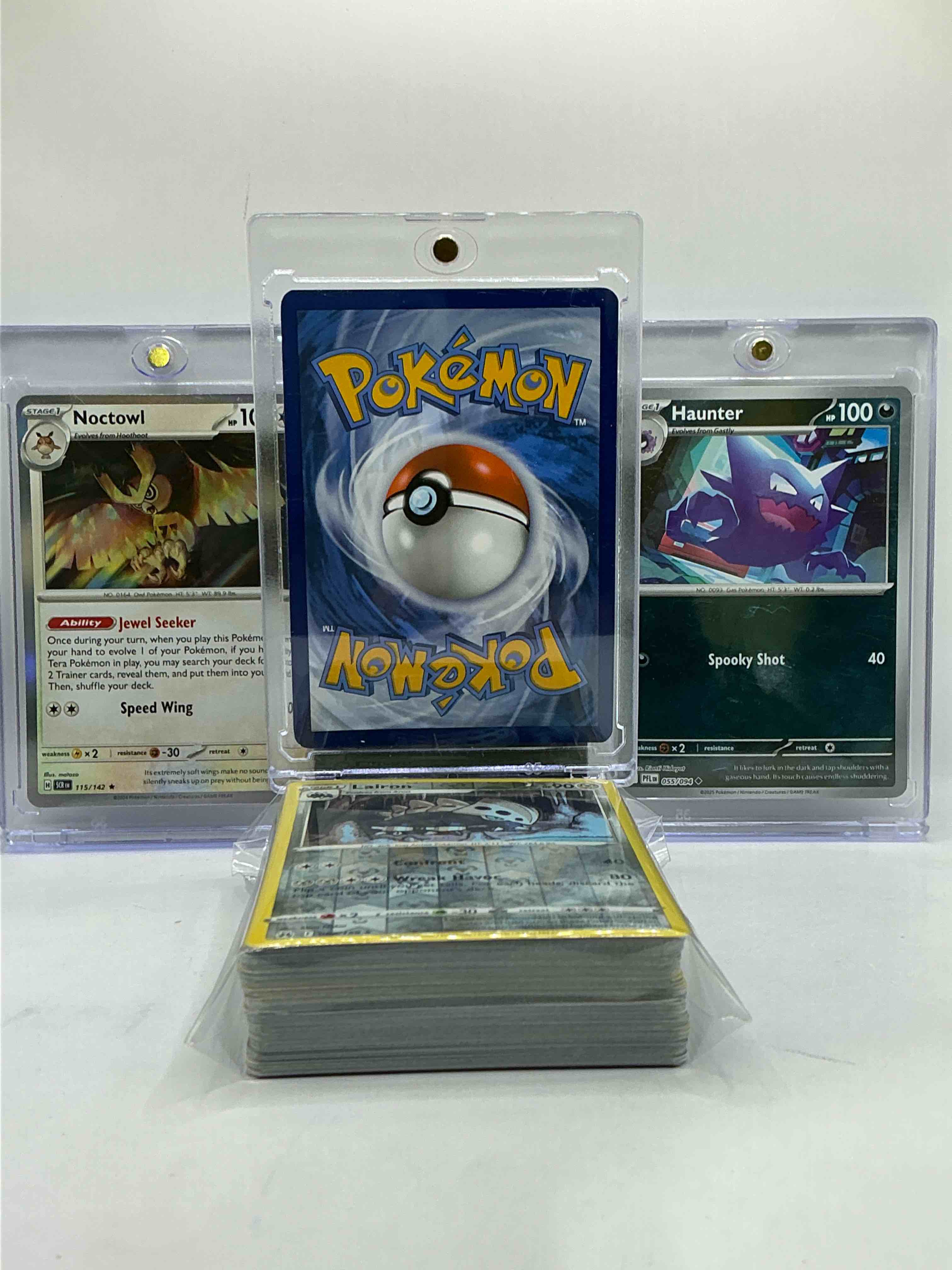 Condition photo showing New/Like New for Charizard EX Holo, Noctowl Holo, Haunter & More! Insane Trio! This 50 Card Lot Includes Pokémon Commons, Holos, Legends & More!