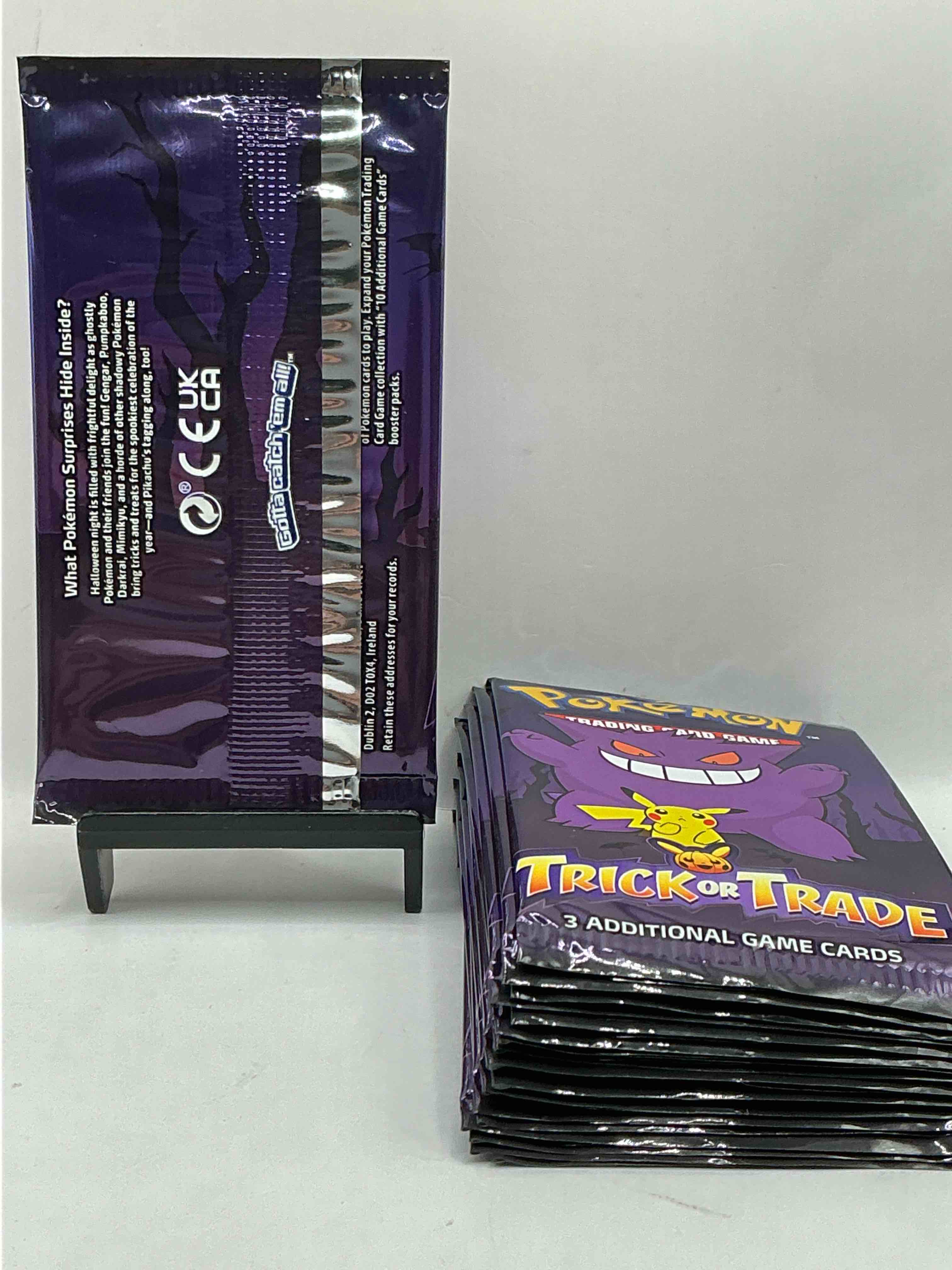 Condition photo showing New/Like New for Pokémon Packs! Spooky Trick Or Trade Unopened Packs! 3 Cards Per Pack, From 2022! Look For Legendary Monsters!