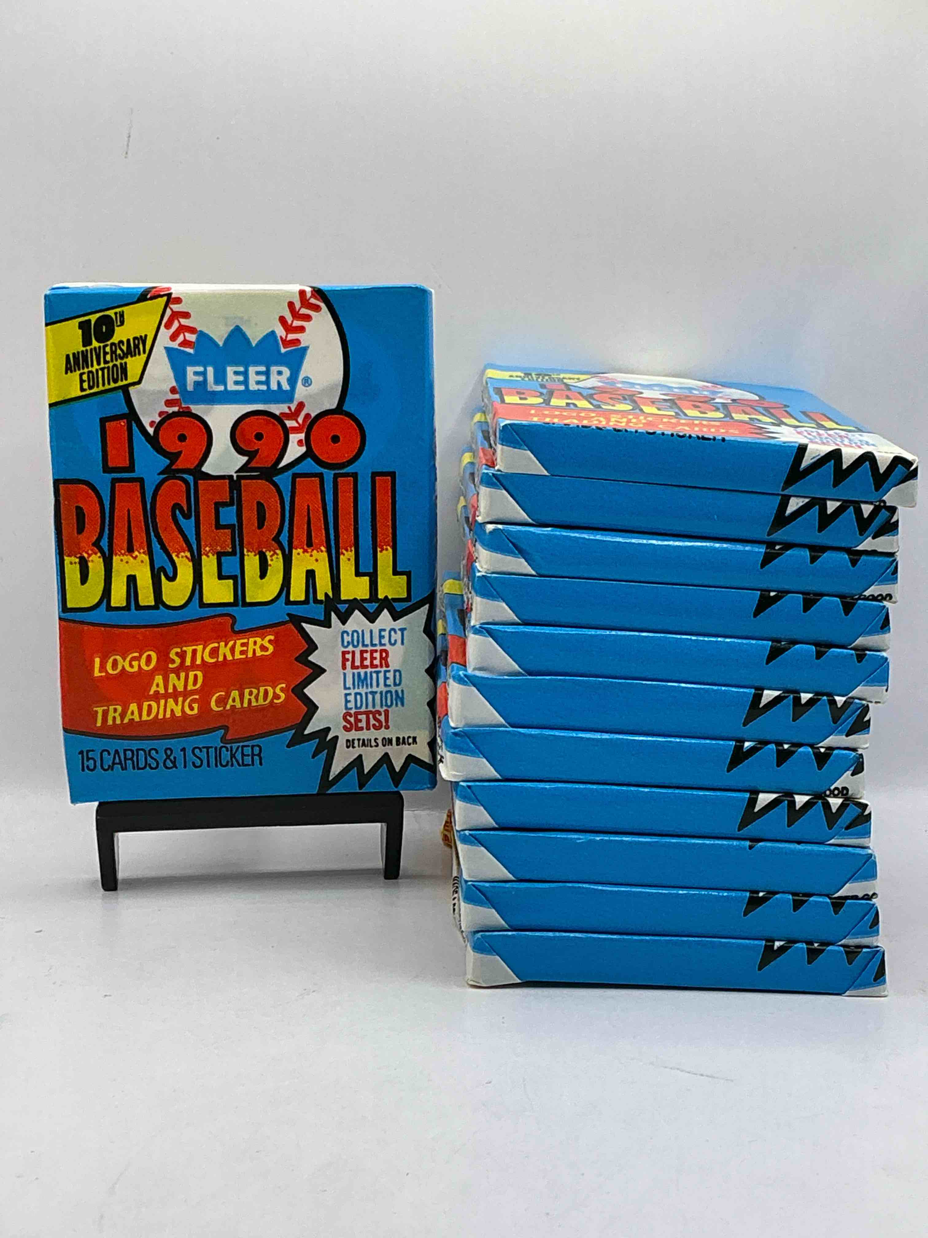 Vintage Baseball! Awesome 1990 Fleer Baseball Unopened Sports Card Wax Packs!Direct From Original Box! Search For Valuable Collectible Ken Griffey Jr Cards!
