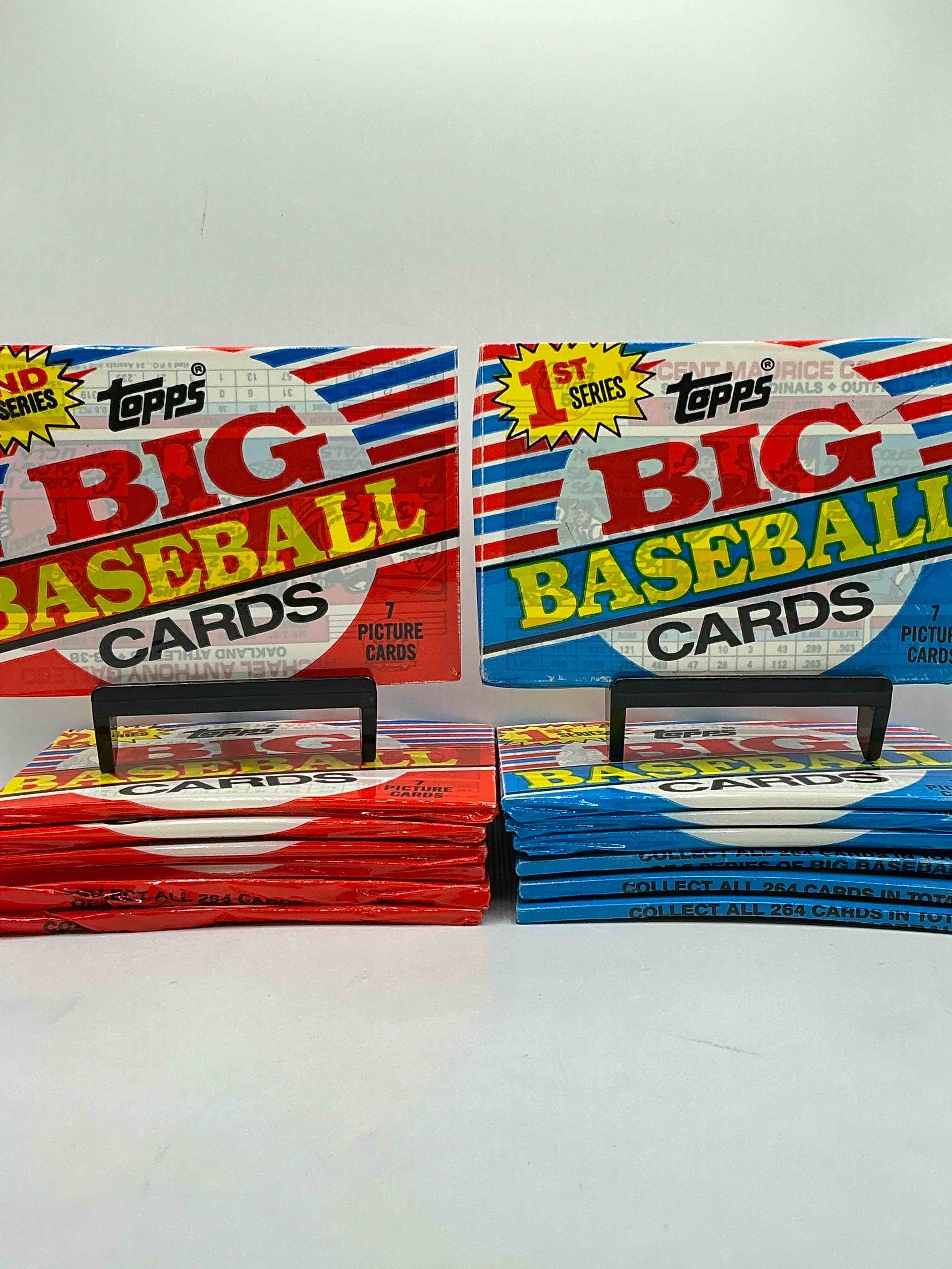 Condition photo showing New/Like New for 1988 Topps Big Baseball Sealed Card Packs Direct From Original Retail Case. Getting Harder & Harder To Find! Search For Bo Jackson, Roger Clemons & Tons Of 80's Stars In These Fun Cards You Rarely See!