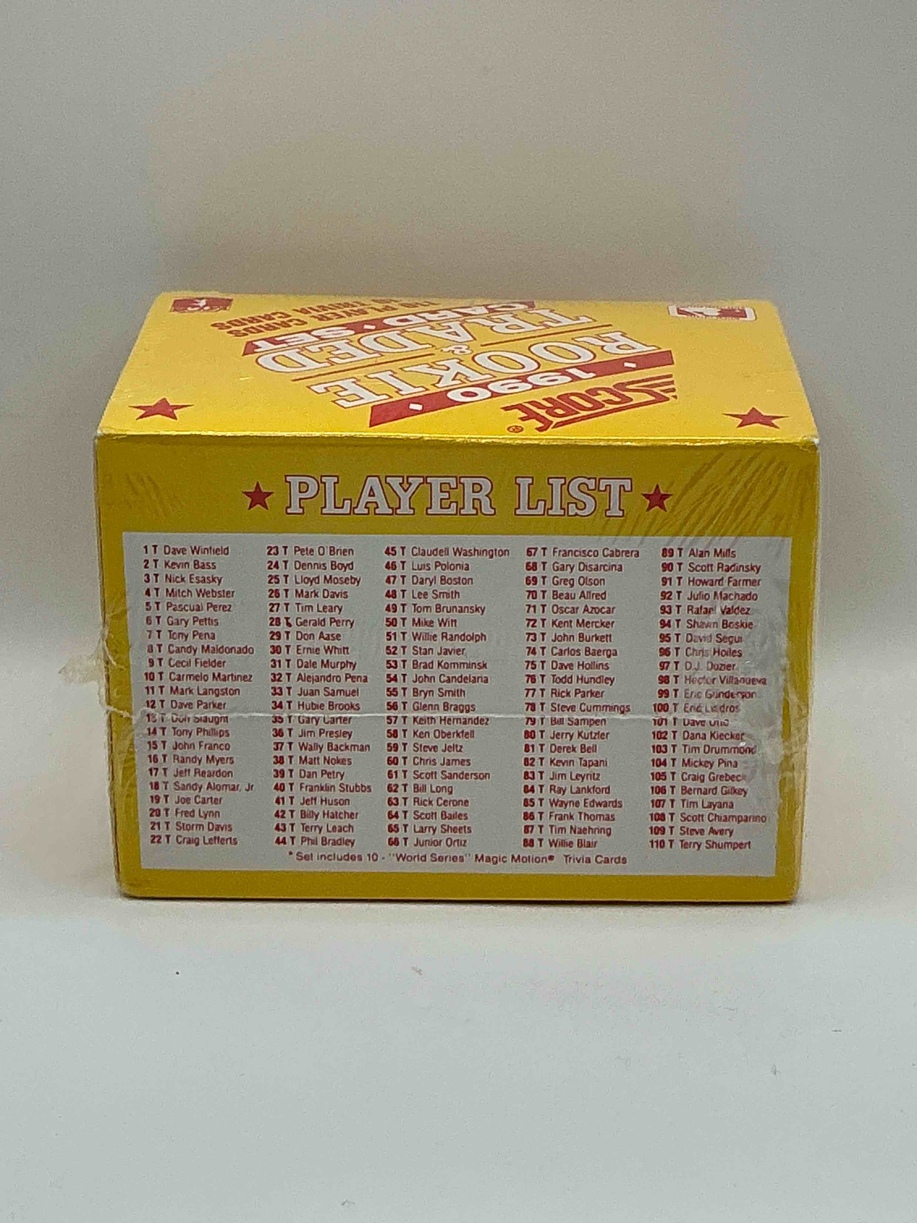 Condition photo showing New/Like New for 1990 Score Baseball Rookies & Traded Box! Unopened Straight From Box! These Packs Are Loaded With Awesome Cards! Some Cards To Search For Are Frank Thomas, Dave Winfield & More!