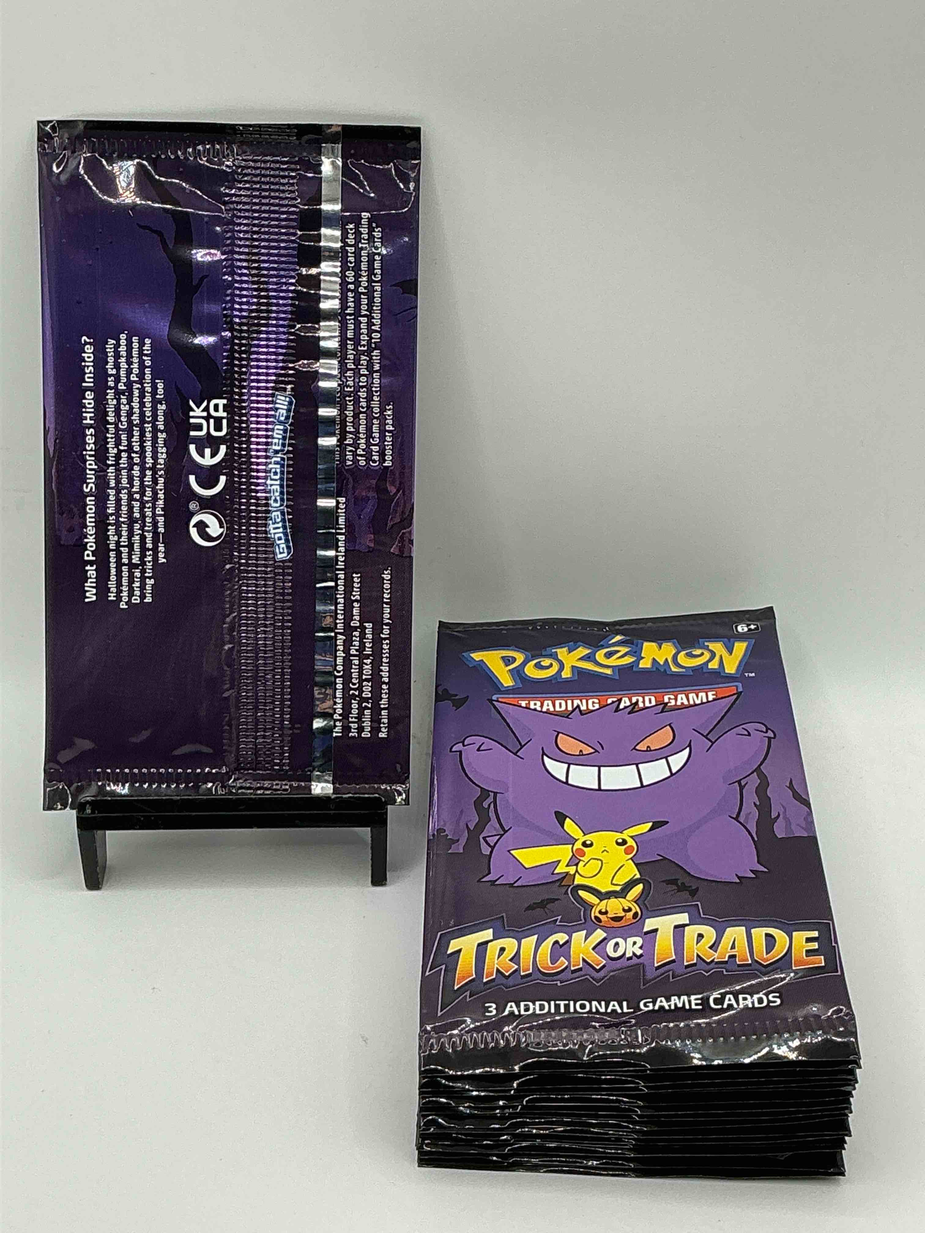 Condition photo showing New/Like New for Pokémon Packs! Spooky Trick Or Trade Unopened Packs! 3 Cards Per Pack, From 2022! Look For Legendary Monsters!