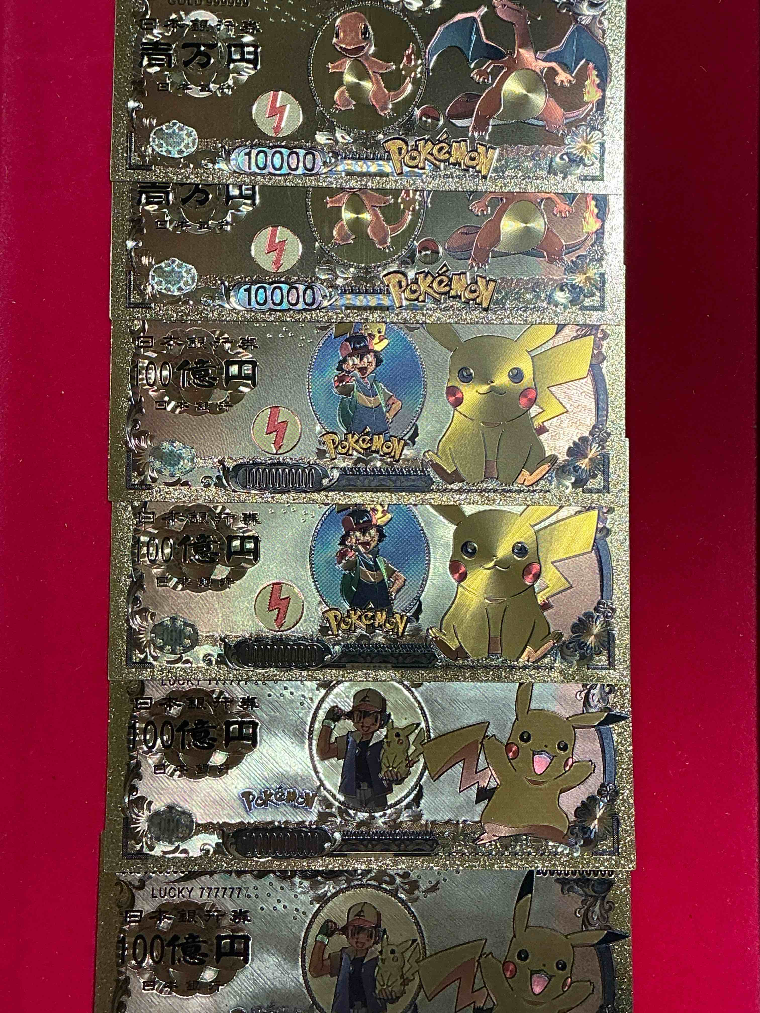 Condition photo showing New/Like New for Pokémon Novelty Gold In Color Dollars! Ultra Cool Novelty 10,000 Pokémon Bill With Characters & Cool Designs! Rare & Hard To Get! 