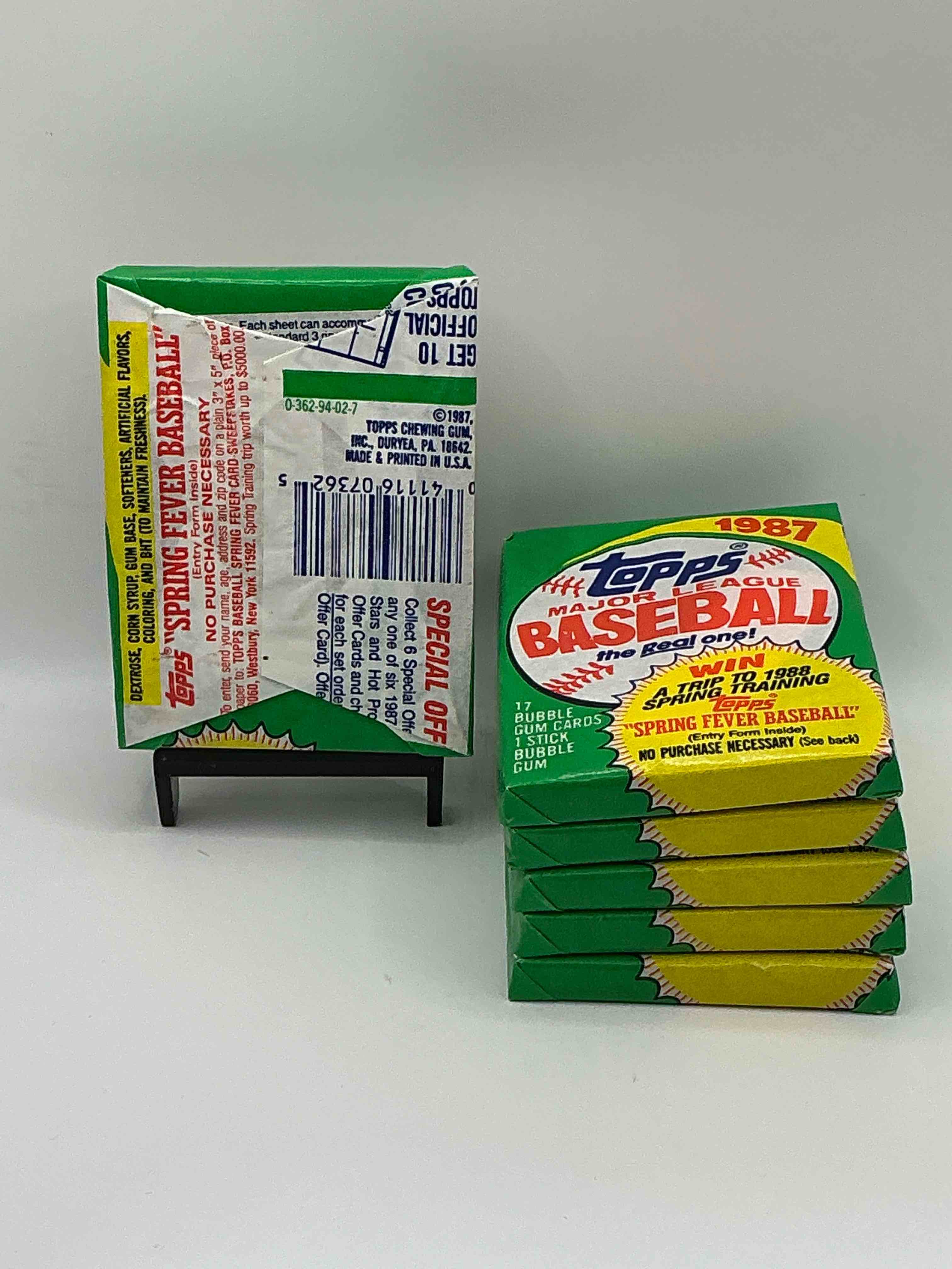Condition photo showing New/Like New for Loaded! 1987 Topps Baseball Unopened Sports Card Collectible Wax Pack, Direct From Original Retail Case! 1987 Topps Baseball Is A Loaded Year With Rookie Cards From Barry Bonds (PSA 10 $300+), Bo Jackson, Jose Canseco & More! Excellent Condition!