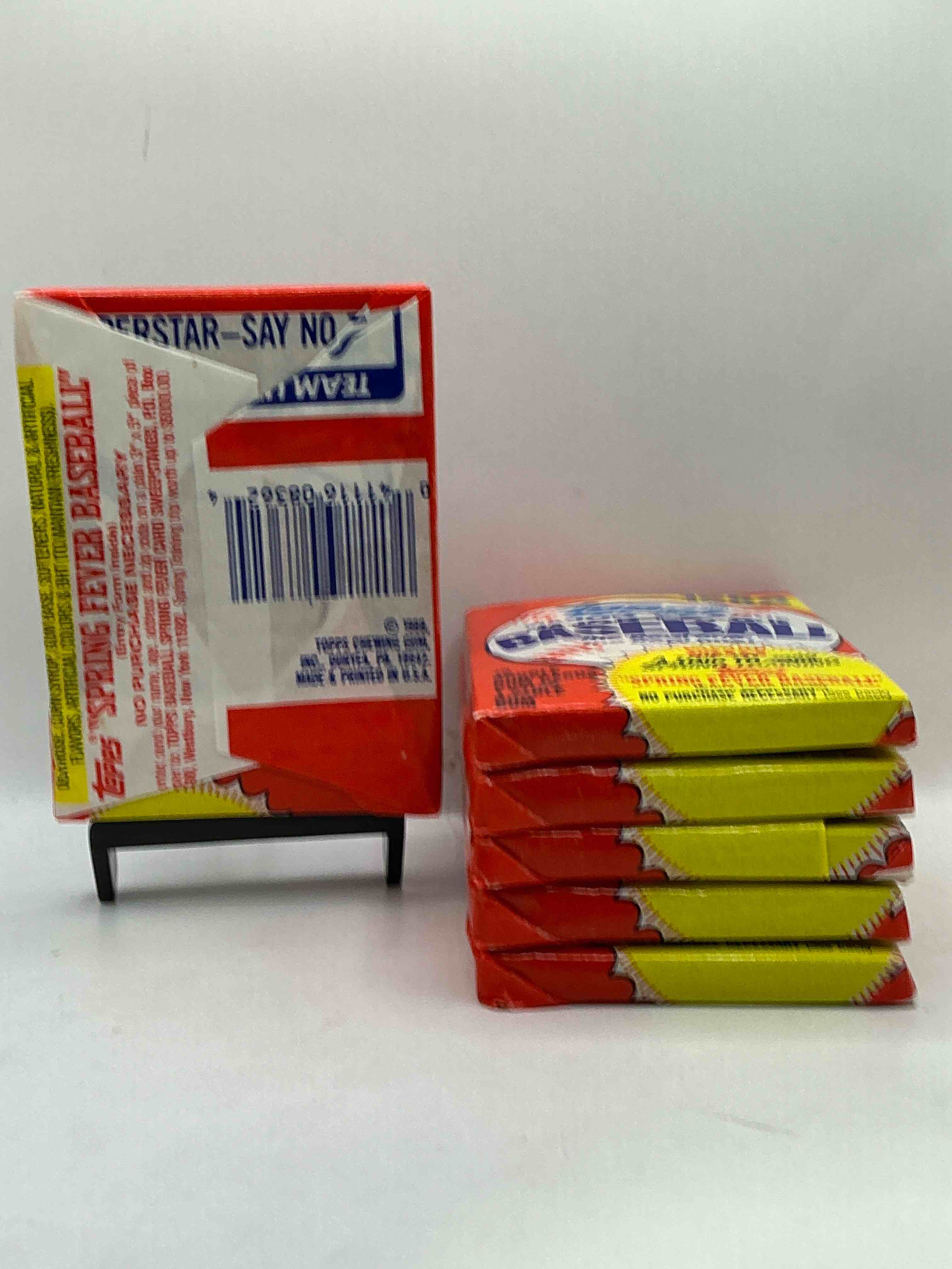 Condition photo showing New/Like New for 80's Baseball Fan's Rejoice! 1988 Topps Baseball Unopened Wax Packs Full Of Collectible Trading Cards! Search For Valuable Don Mattingly "World Of Baseball" & Nolan Ryan Cards Worth Hundreds In Perfect Condition!