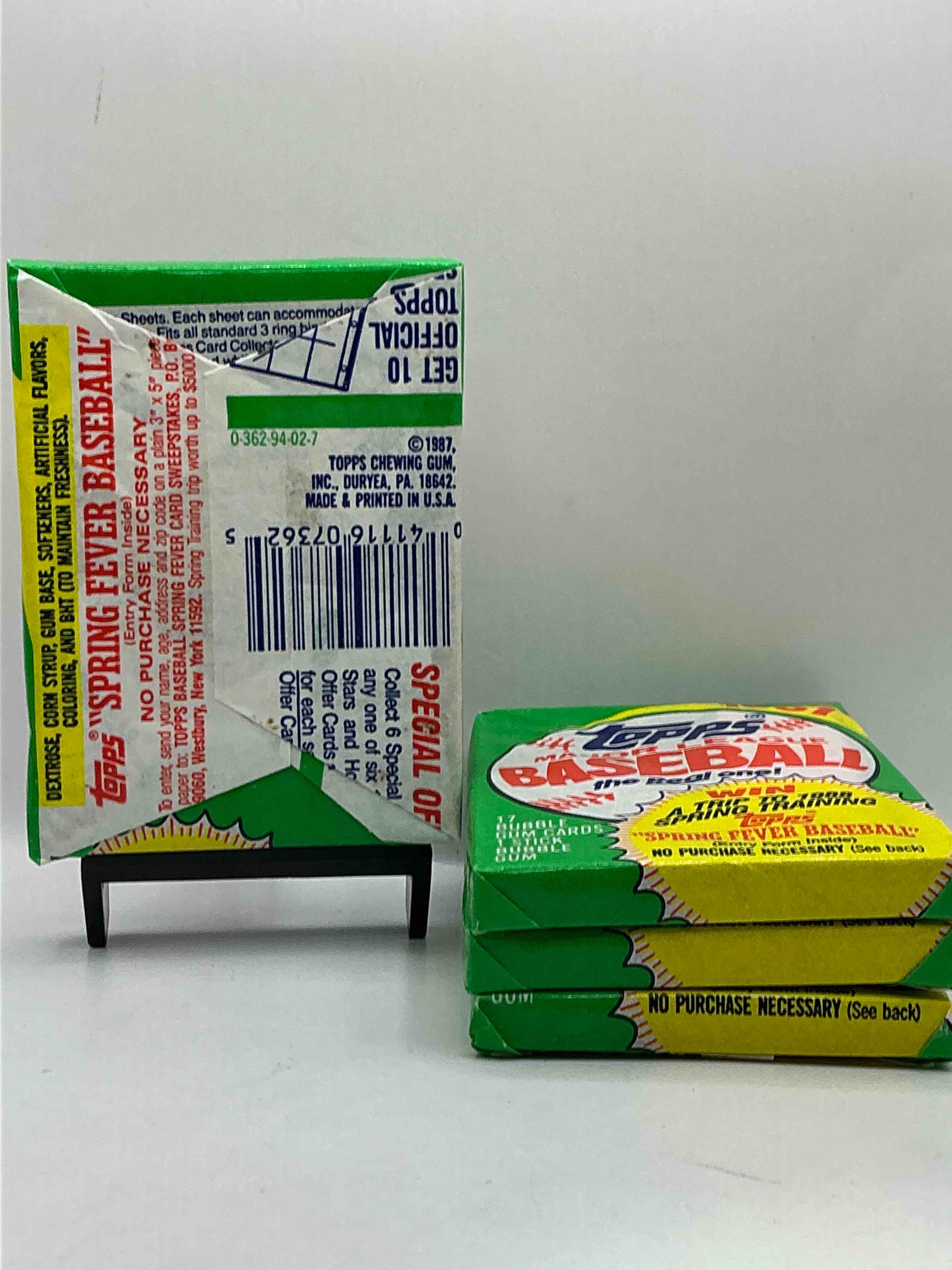 Condition photo showing New/Like New for Loaded! 1987 Topps Baseball Unopened Sports Card Collectible Wax Pack, Direct From Original Retail Case! 1987 Topps Baseball Is A Loaded Year With Rookie Cards From Barry Bonds (PSA 10 $300+), Bo Jackson, Jose Canseco & More! Excellent Condition!
