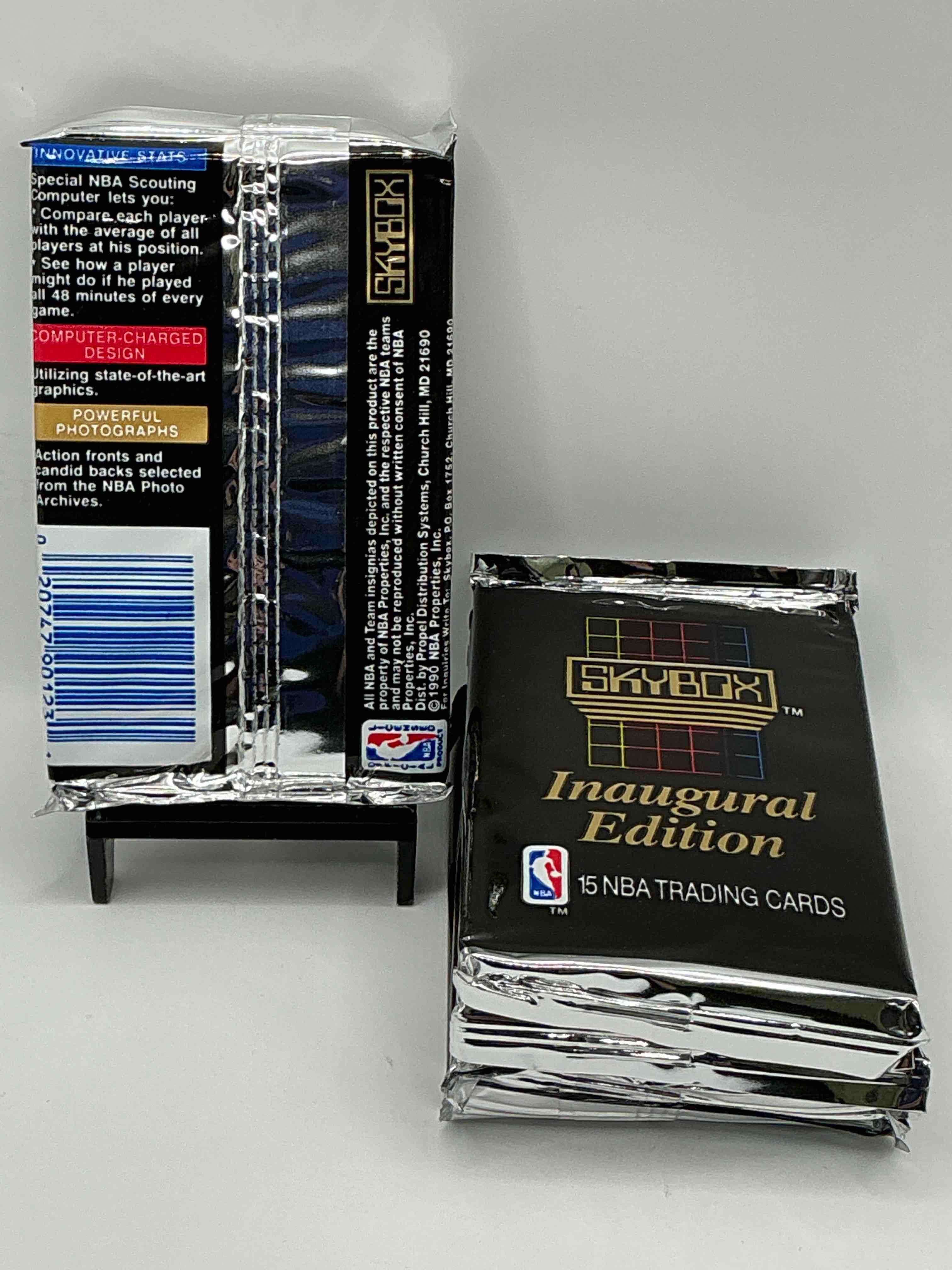 Condition photo showing New/Like New for Michael Jordan, Magic Johnson & More! Search For So Many NBA Legends & Stars! 1990 Skybox Unopened Pocks! Direct From Original Box! These Packs Are Sought After For Ther Eye-Catching Teal Look & Awesome Cards! Search For Valuable Michael Jordan, Larry Bird & Magic Johnson Cards! Along With Other Stars!
