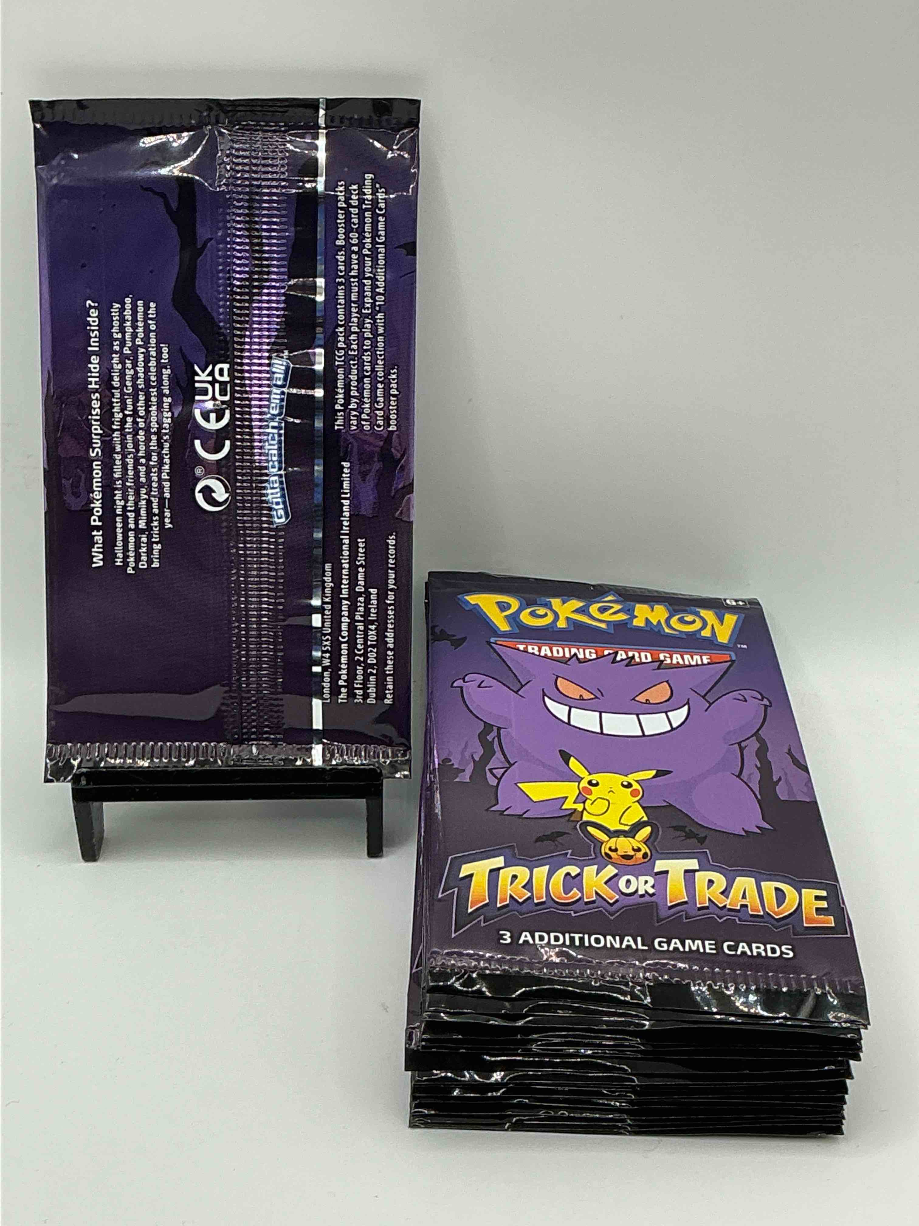 Condition photo showing New/Like New for Pokémon Packs! Spooky Trick Or Trade Unopened Packs! 3 Cards Per Pack, From 2022! Look For Legendary Monsters!