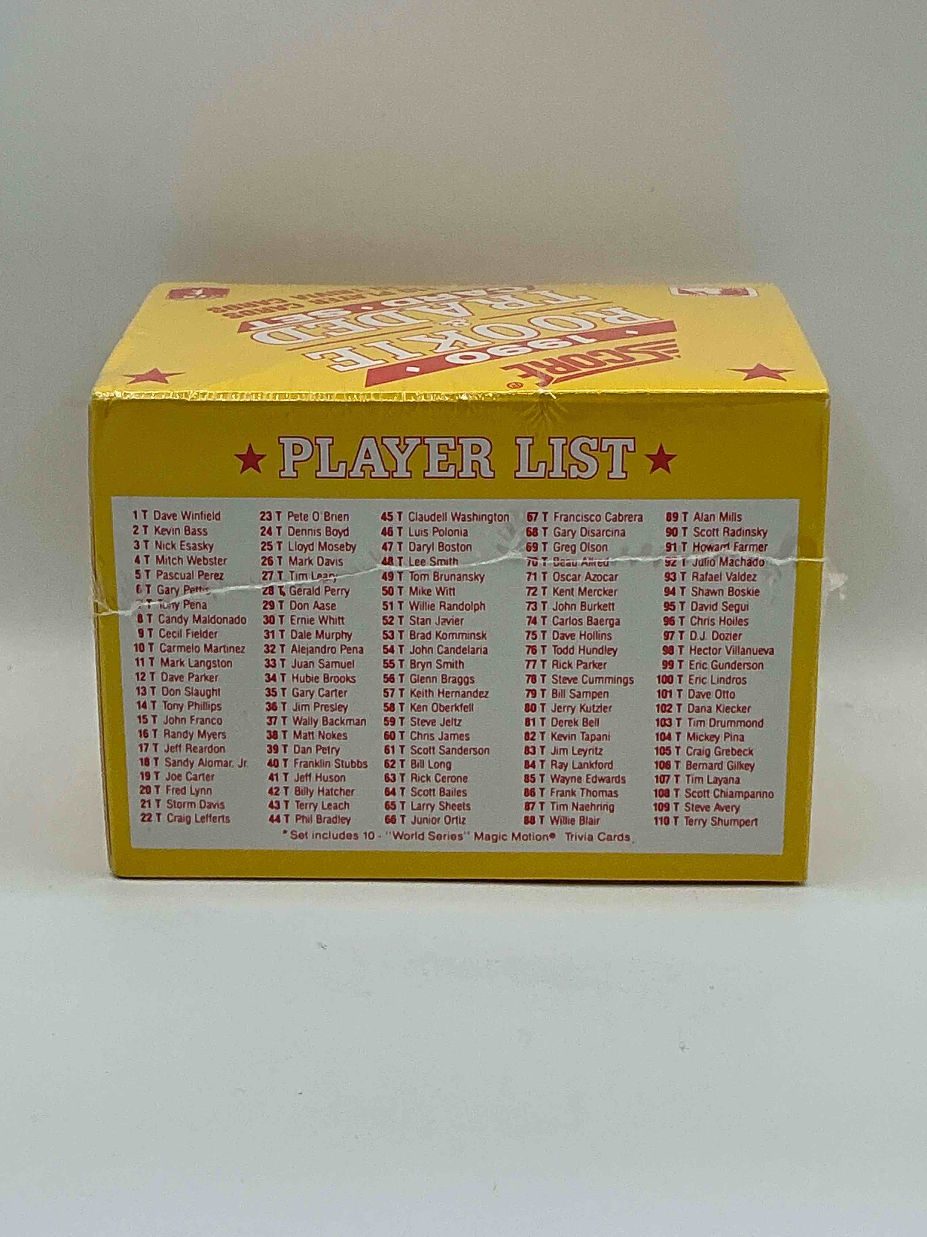 Condition photo showing New/Like New for 1990 Score Baseball Rookies & Traded Box! Unopened Straight From Box! These Packs Are Loaded With Awesome Cards! Some Cards To Search For Are Frank Thomas, Dave Winfield & More!