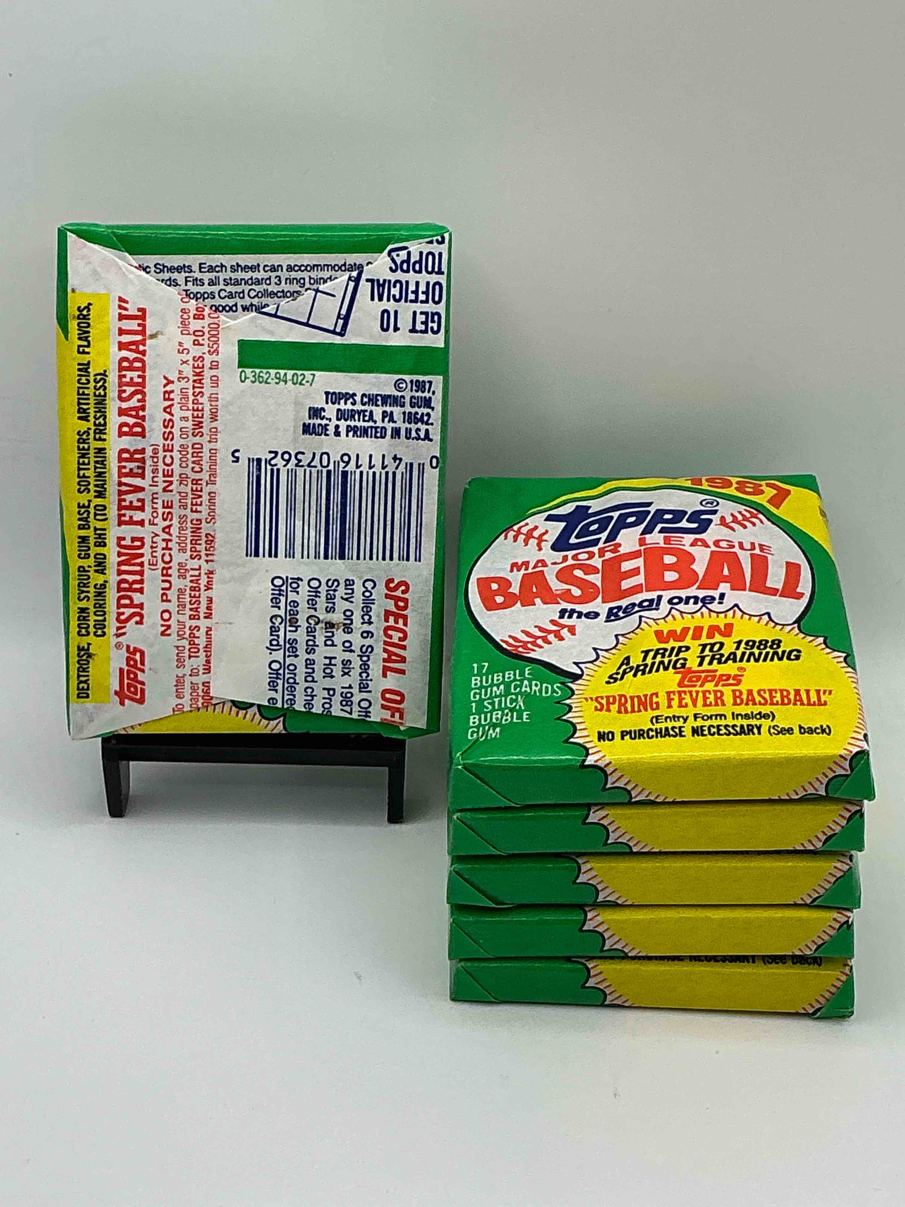 Condition photo showing New/Like New for Loaded! 1987 Topps Baseball Unopened Sports Card Collectible Wax Pack, Direct From Original Retail Case! 1987 Topps Baseball Is A Loaded Year With Rookie Cards From Barry Bonds (PSA 10 $300+), Bo Jackson, Jose Canseco & More! Excellent Condition!