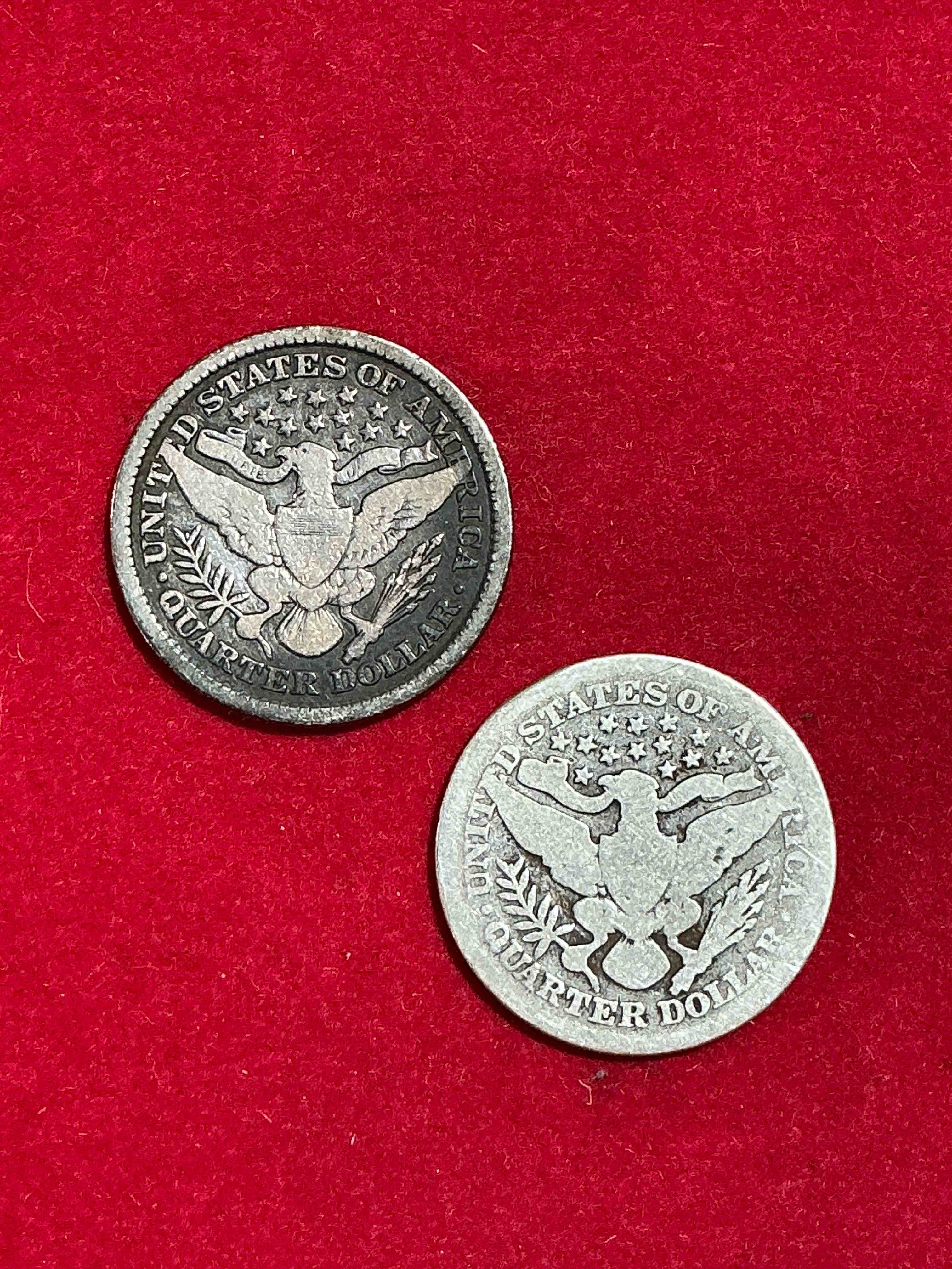 Condition photo showing Good Condition for 19th Century Era American Silver! Barber Quarters From The World War I Era! These Quarters Are 90% Fine US Silver & Super Rare, Even More Rare With WWI Era Dates! Beautiful & Circulated! Perfect Addition To Any Collection! 