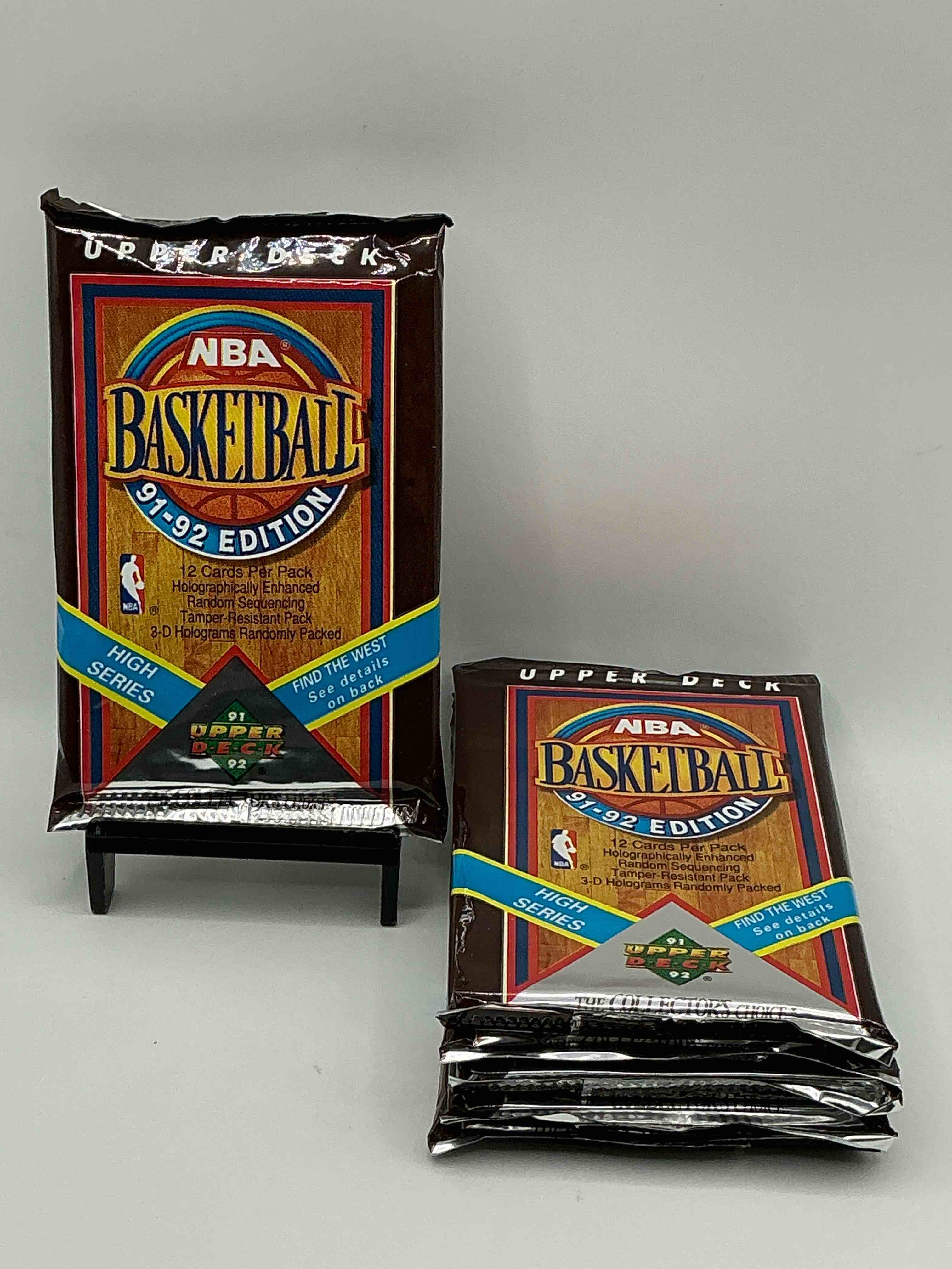 Wow, Find The West! 1991/92 HIGH SERIES Upper Deck NBA Basketball Sealed Pack, Direct From Original Sealed Retail Case! Potential To Find A Jerry West Signature Card Only In This High Series... Super Rare! Also Search For Valuable Michael Jordans & Too Many Great Cards To List! An Awesome Investment In Sports Card Memorabilia! You May Never See These Again, Super Rare!