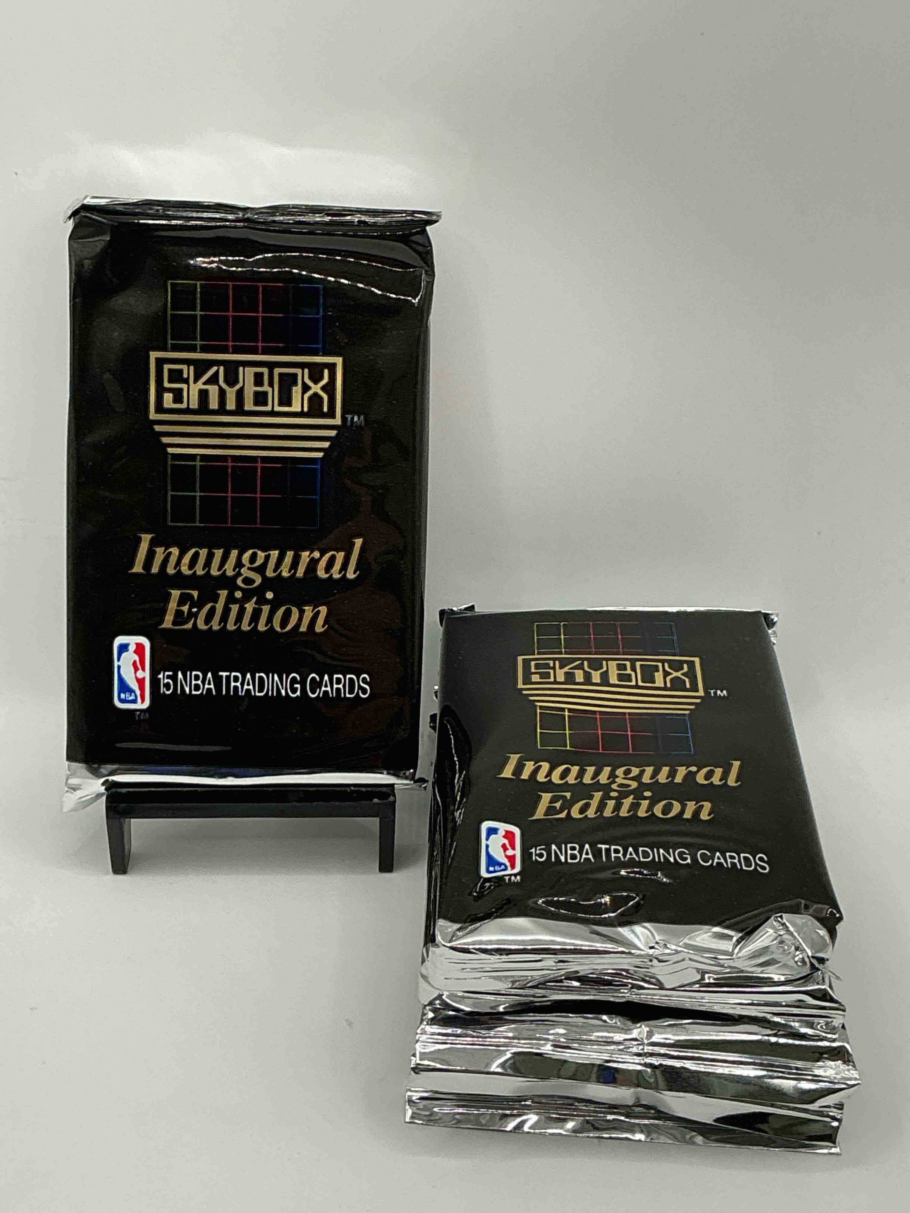 michael jordan, magic johnson & more! search for so many nba legends & stars! 1990-91 skybox unopened pocks! direct from original box! these packs are sought after for ther eye-catching teal look & awesome cards! search for valuable michael jordan, larry bird & magic johnson cards! along with other stars!