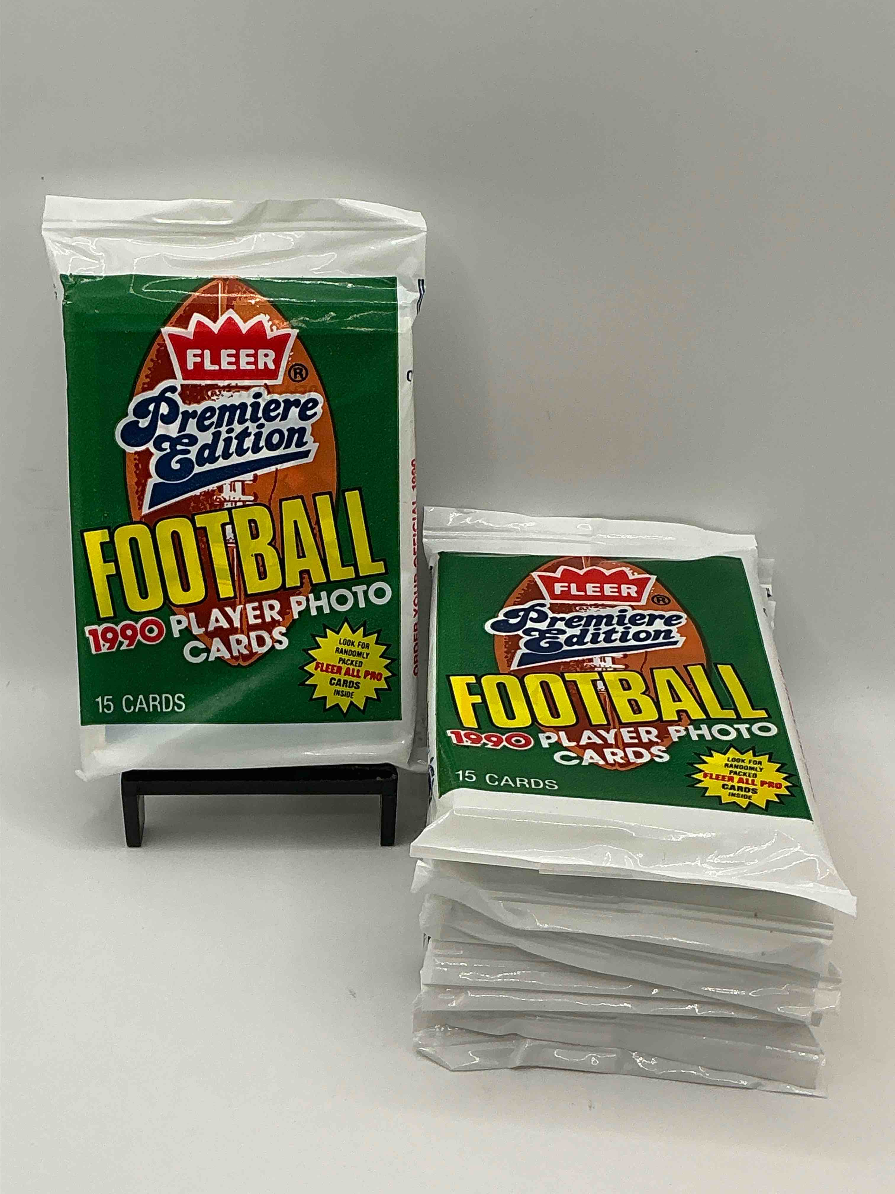 awesome premiere edition sports cards! emmitt smith rookie year! 1990 fleer premiere edition unopened packs direct from original box! search for emmitt smith rookies!