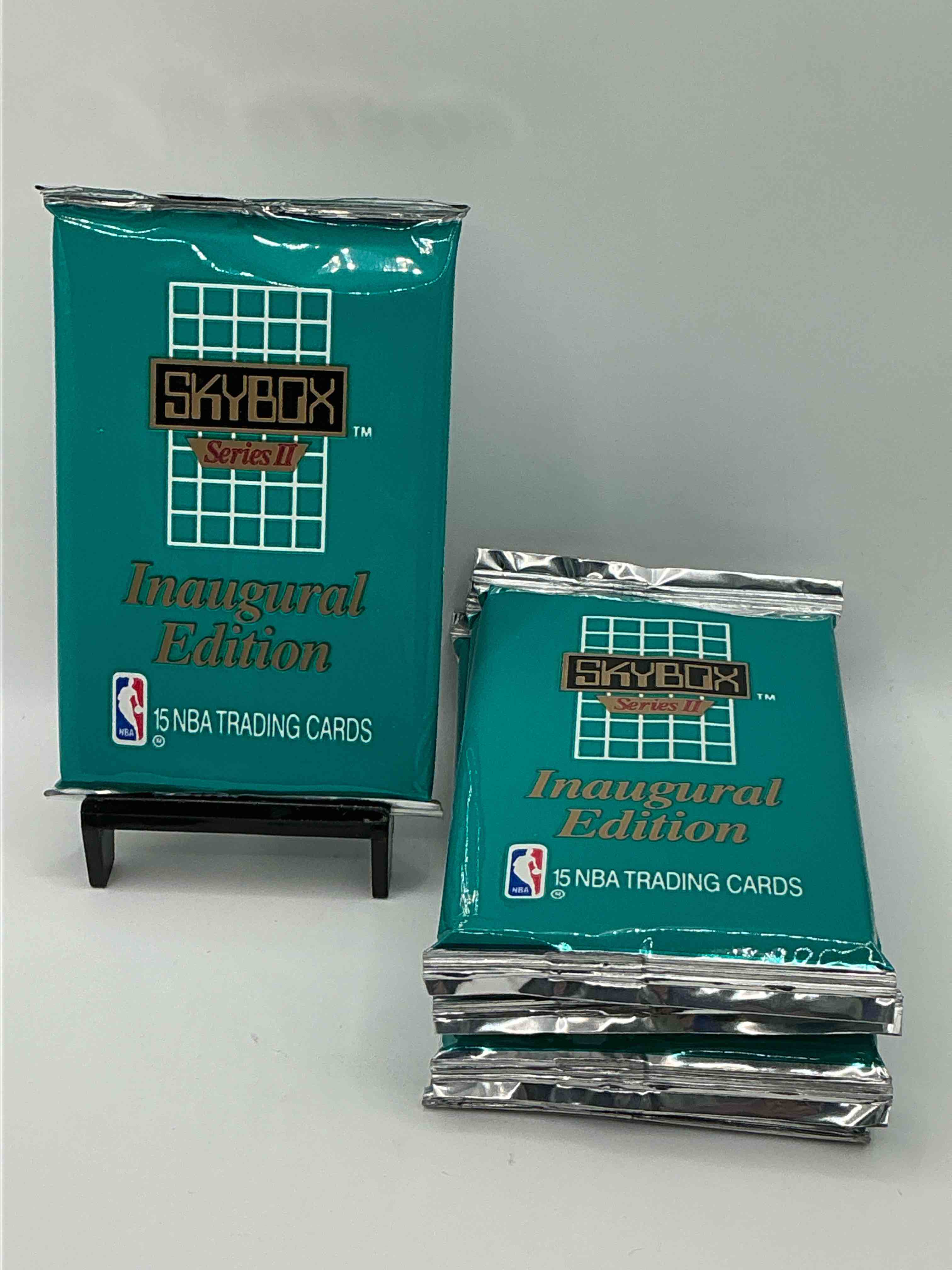 let the search begin! mj, magic, bird & more! basketball bonanza! 1990-91 nba skybox series ii unopened sports card & collectible packs! direct from original box!search for valuable michael jordan, larry bird & magic johnson cards!