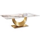 HOGA-HL054X-B Sintered Stone Dining Table With Stainless Steel Pedestal