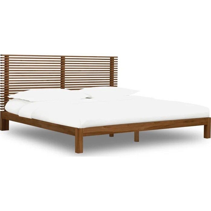 Modus Furniture Tanner Solid Ash King Platform Bed in Roux QPUAH7