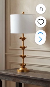 SAFAVIEH Lighting Collection Lani Antique Gold Leaf 32-inch Bedroom Living Room Home Office Desk Nightstand Table Lamp Set of 2 (LED Bulbs Included)