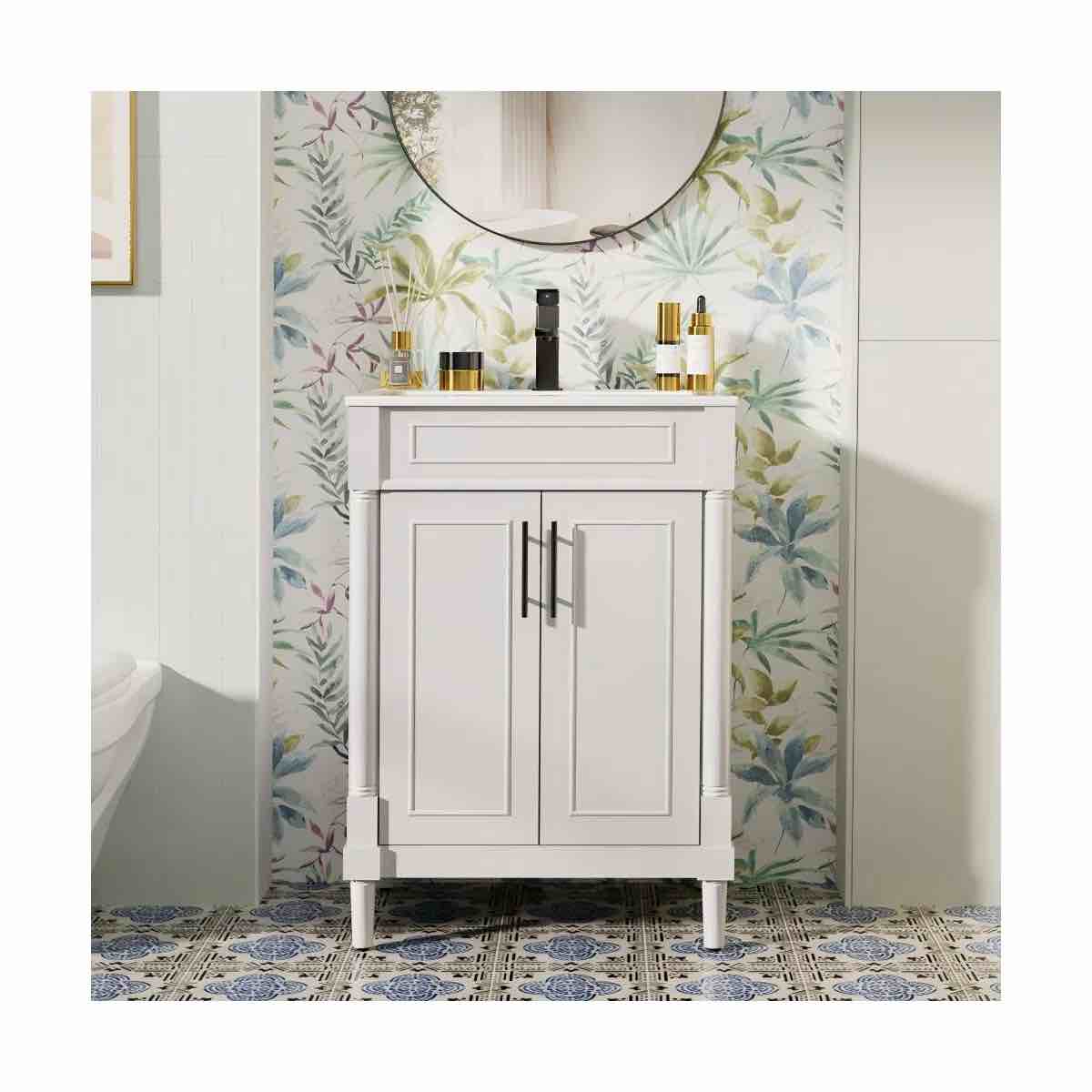Everarda 24" Freestanding Bathroom Vanity Set