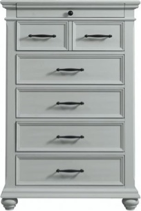 Elements International Slater 7 Drawer Chest in Grey SR300CH
