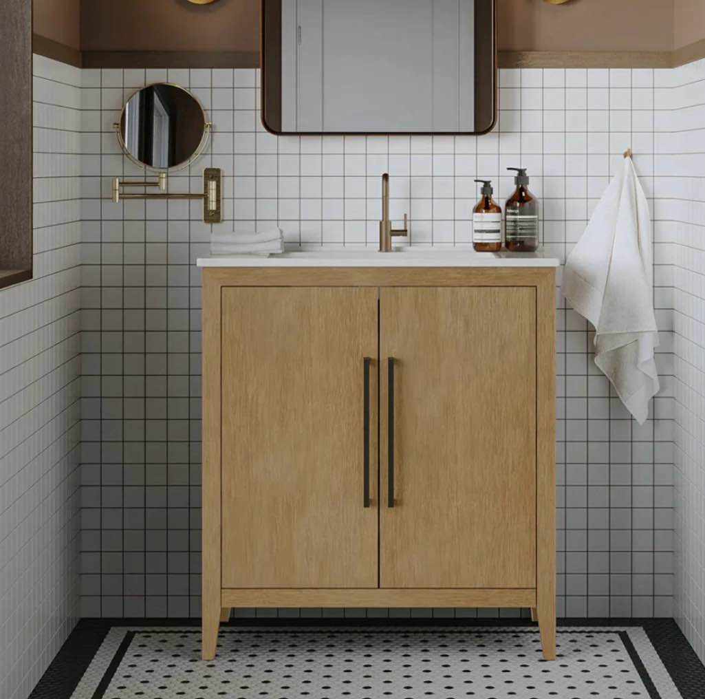 Bergen 30"W x 14"D Single Bathroom Vanity