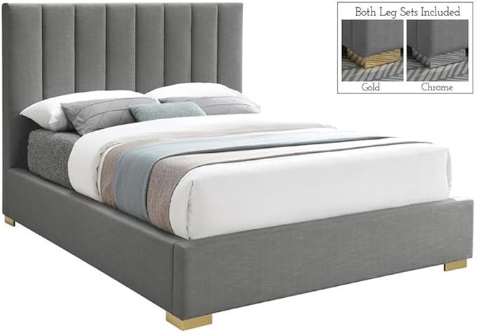Queen bed headboard- Grey Linen 