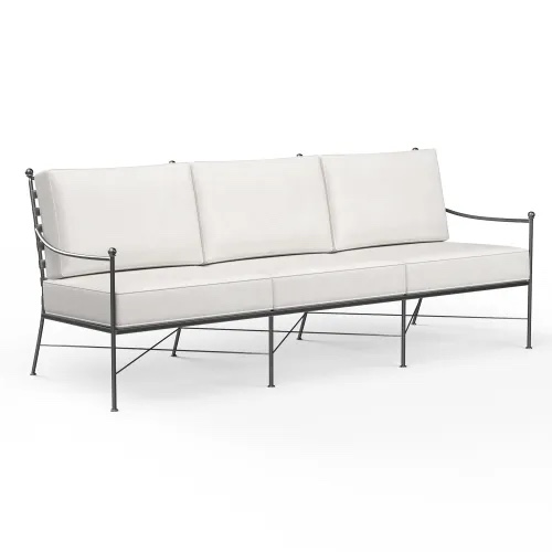 Provence Sofa in Canvas Flax w/ Self Welt