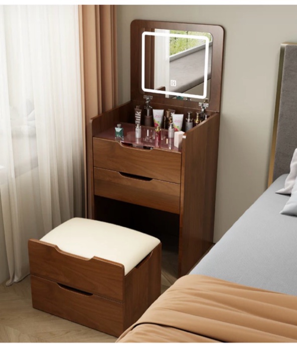 3 Drawers Vanity Desk With Plip Top Mirror Small Make up vanity Set 