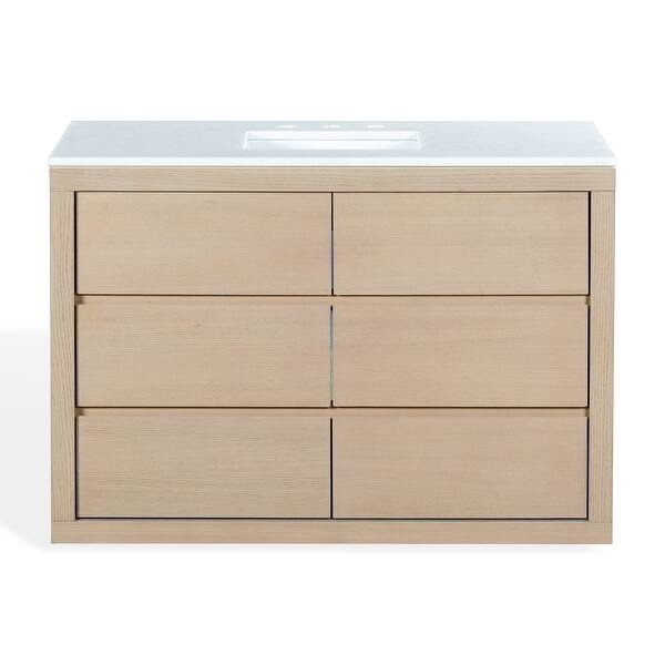 CVN1006A-48 SAFAVIEH Couture Clairebeth Sink Vanity Bathroom Cabinet