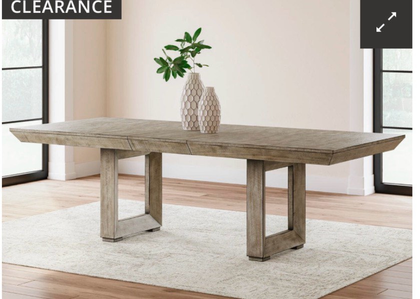 Langford Extendable Dining Table with Picture Frame Legs