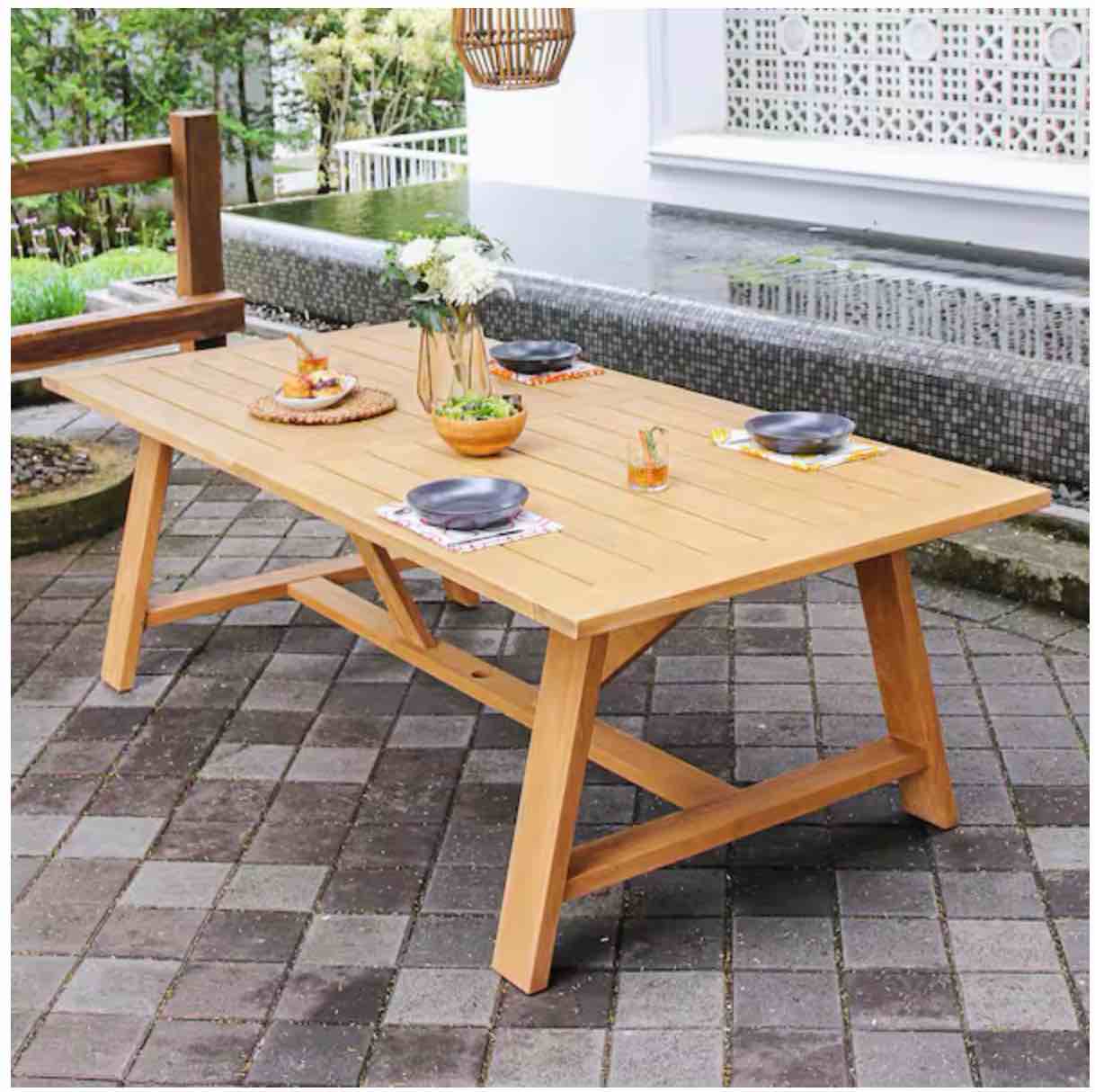 Cambridge Casual Charlotte Teak Wood Outdoor Dining Table
