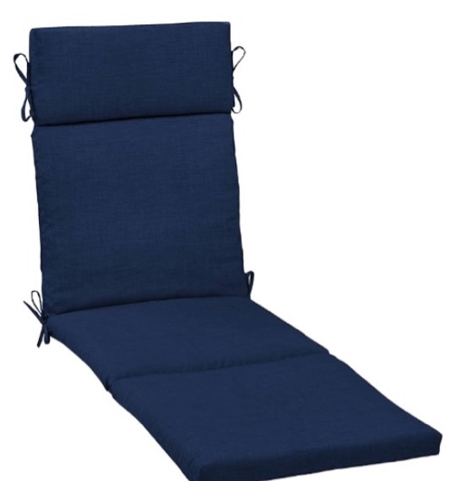 Arden Selections Outdoor Chaise Lounge Cushion 72 x 21  Sapphire Blue Leala