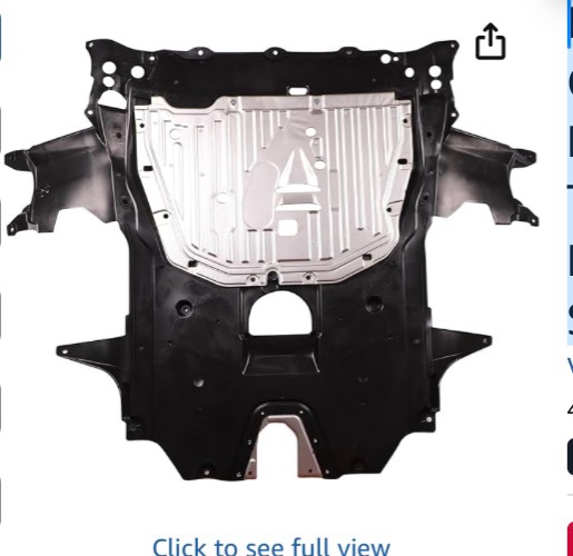 Engine Splash Shield Guard Compatible with 2016-2021 Honda Civic, Replace 74110-TBA-A00 74110TBAA00, Front Engine Case Guard Under Car Shield Cover