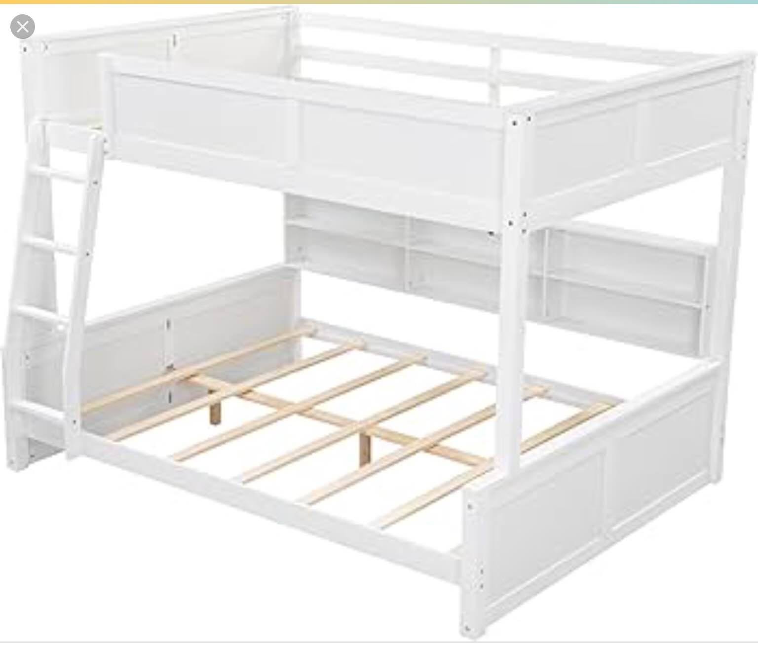 Full XL over Queen bed white (incomplete/box 2 of 2)