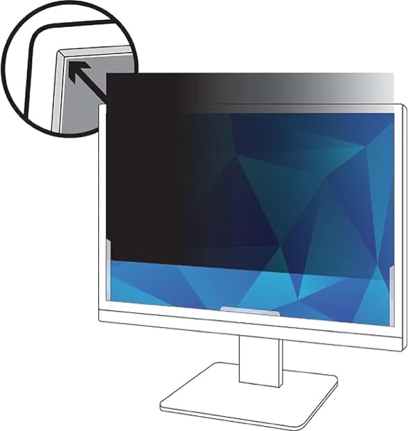 3M PF190C4B 5:4 Aspect Ratio Frameless Blackout Privacy Filter for 19 in. Monitors