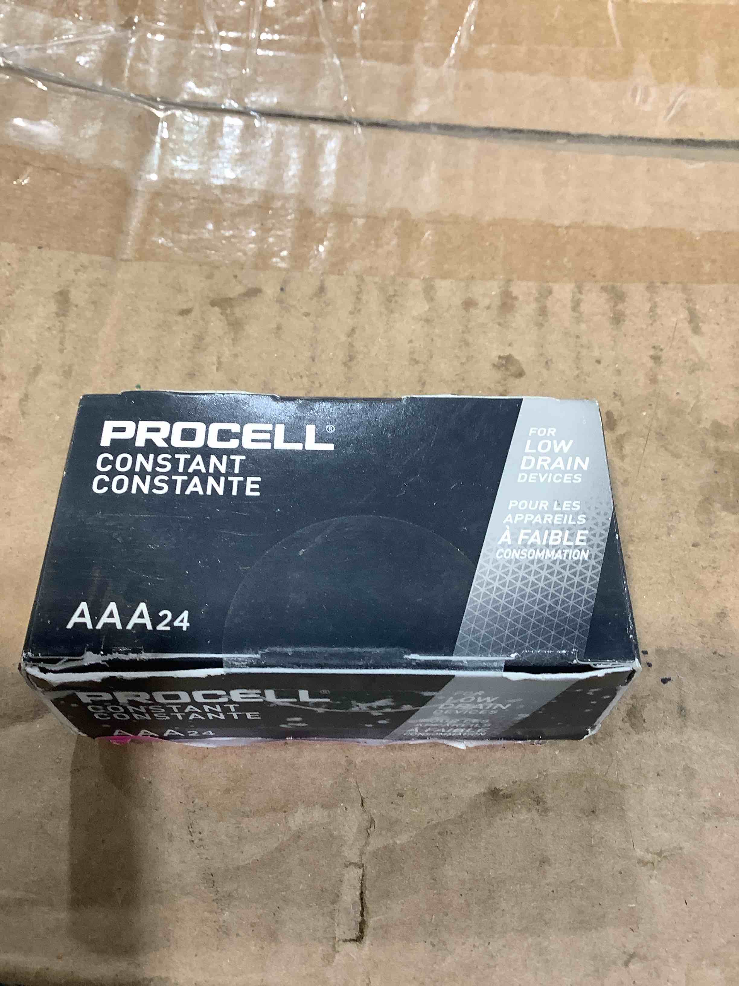 Condition photo showing New/Like New for procell aaa alkaline batteries box of 24, in office