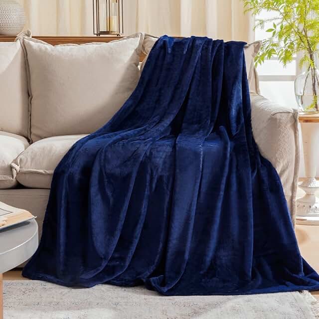 Cozy Comfort Fleece Royal Blue Blanket 