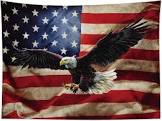 60" x 30" American Flag and Eagle