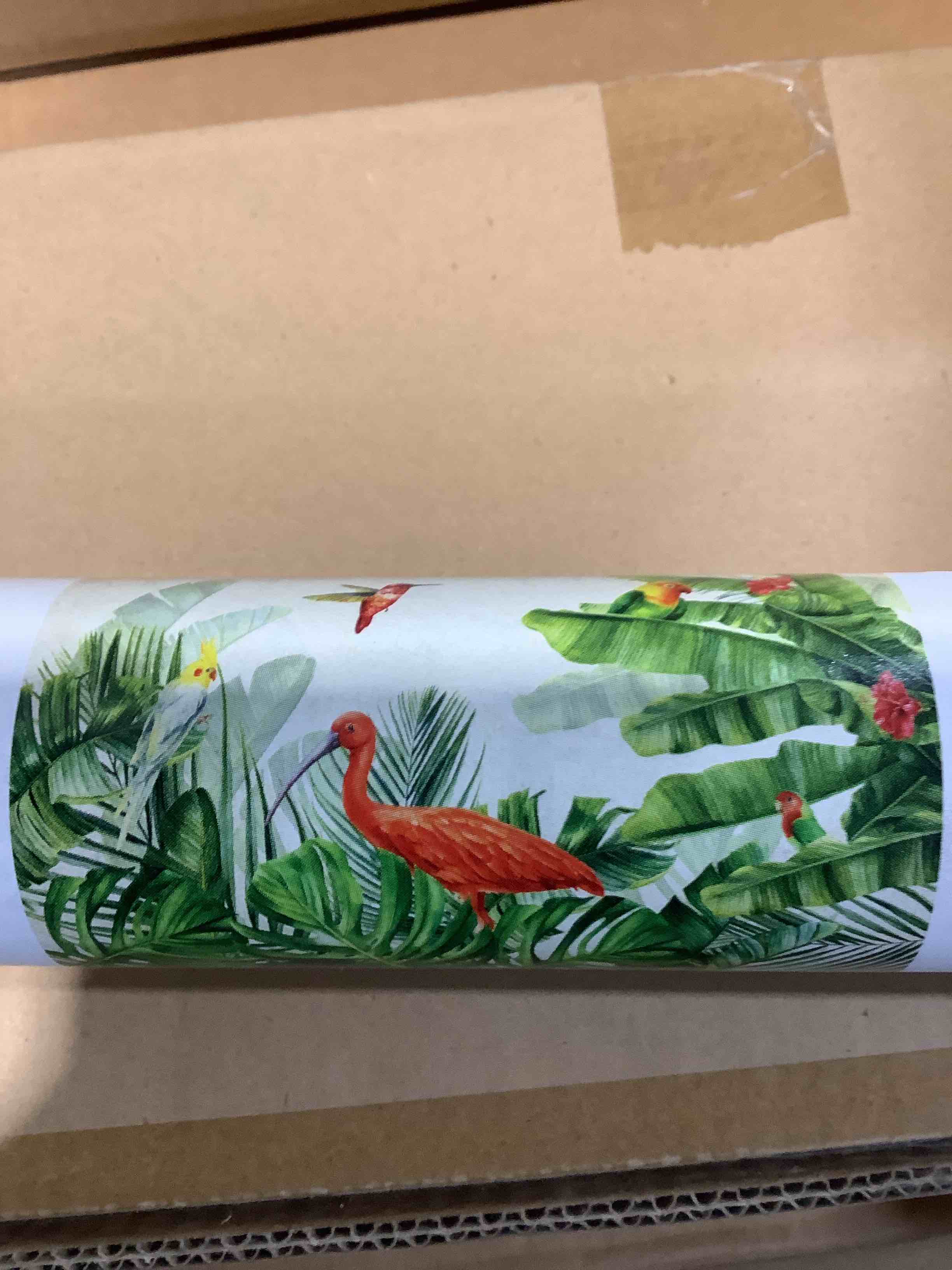 Tripical Flamingo wall paper art 10' x 7' approximately 