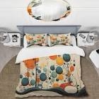 Orange Mid Century Organic Harmony II Abstract Midcentury Duvet