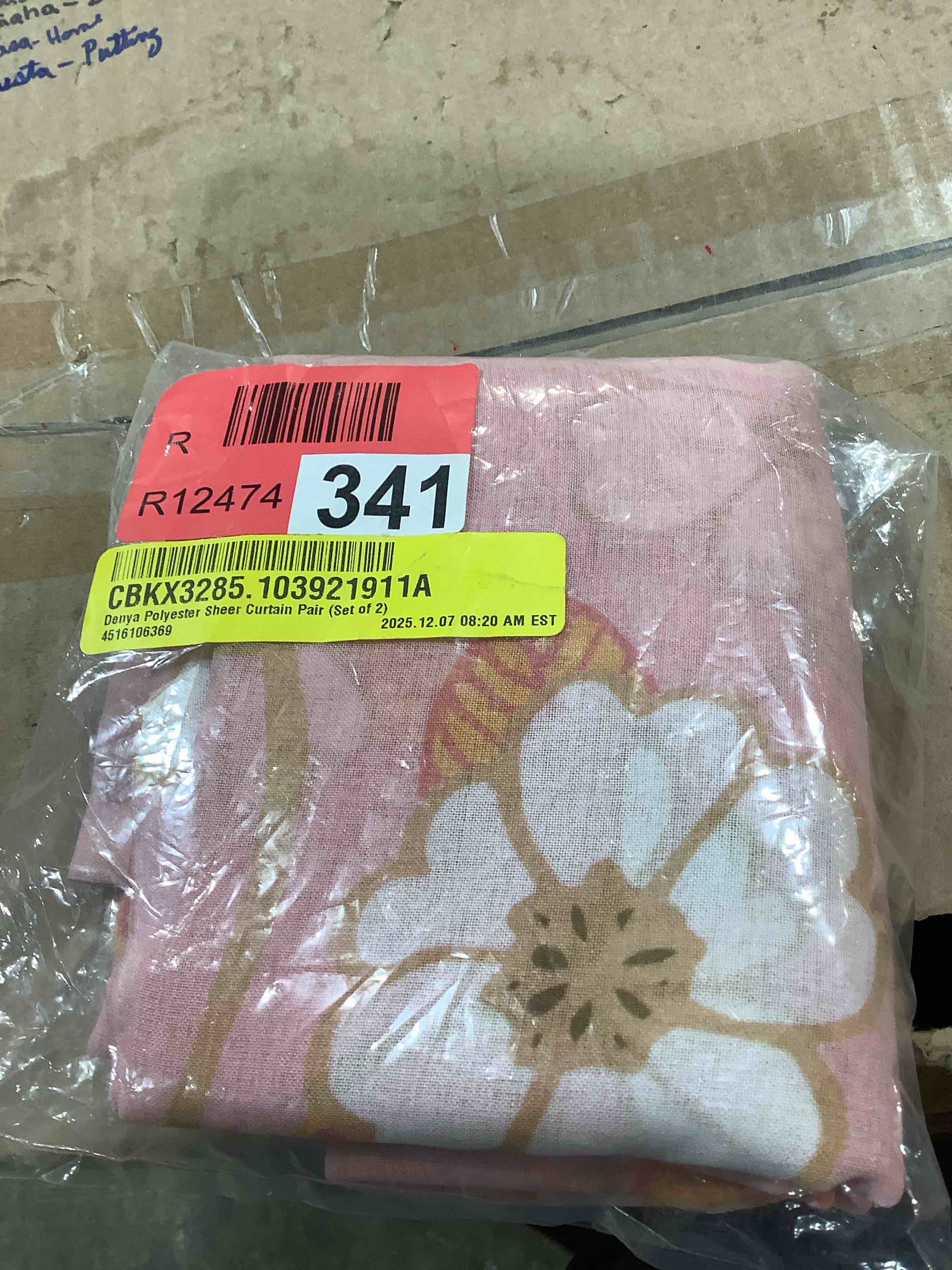Condition photo showing New/Like New for denya polyester sheer curtain pair (set of 2)