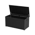 Outdoor Storage Box Resin Deck Box All Weather Waterproof Large Lockable Storage Container Deck Box for Patio Furniture, Garden Tools, Lockable, Black