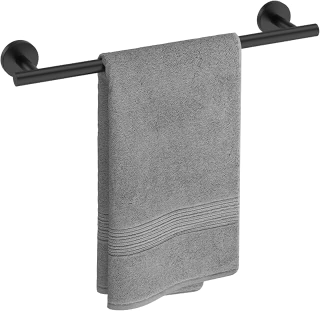 Preston 18 in. Wall Mounted Towel Bar in Matte Black, Box is torn