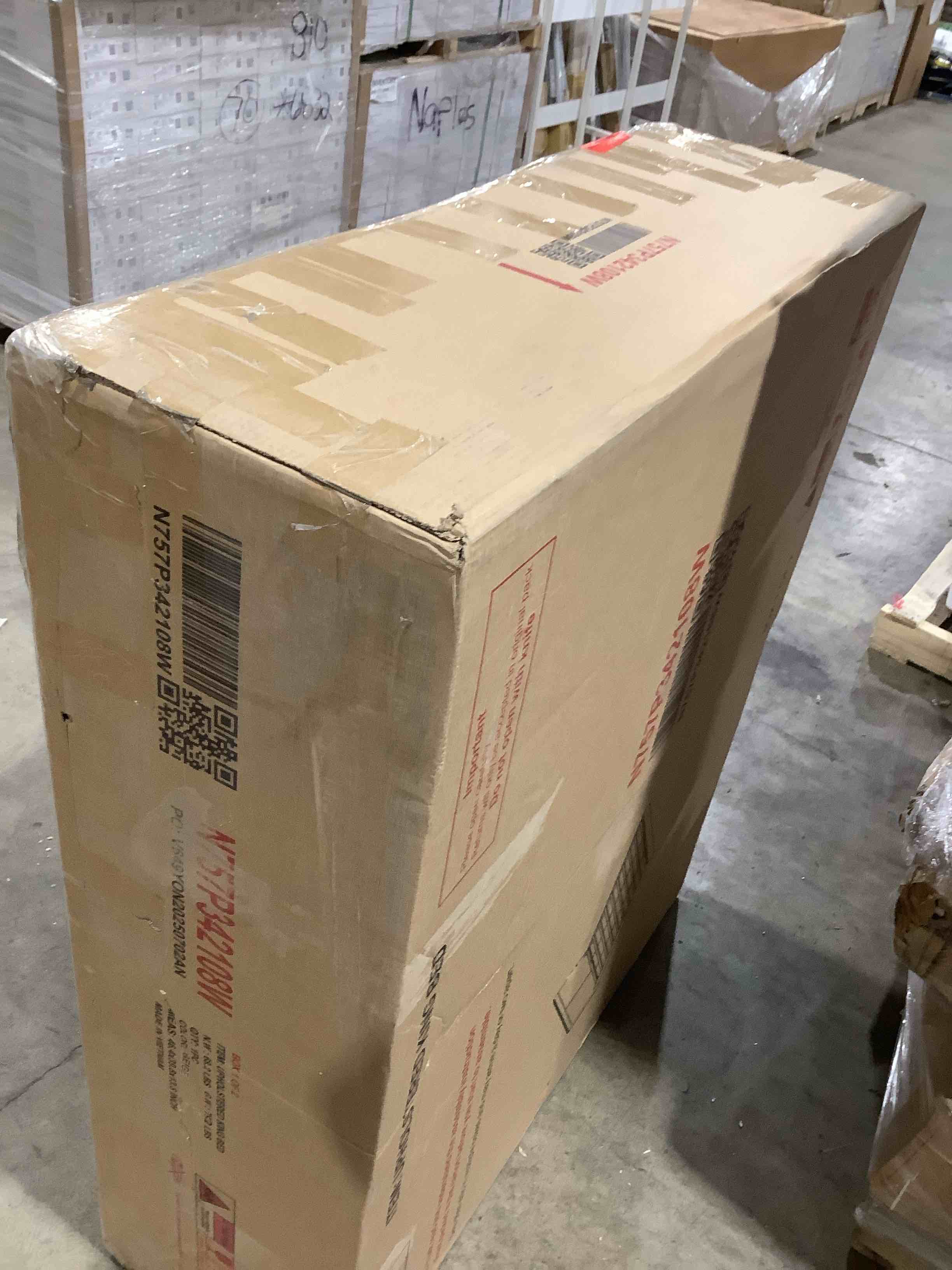 Condition photo showing Good Condition for n757p342108w upholstered king bed beige (incomplete)