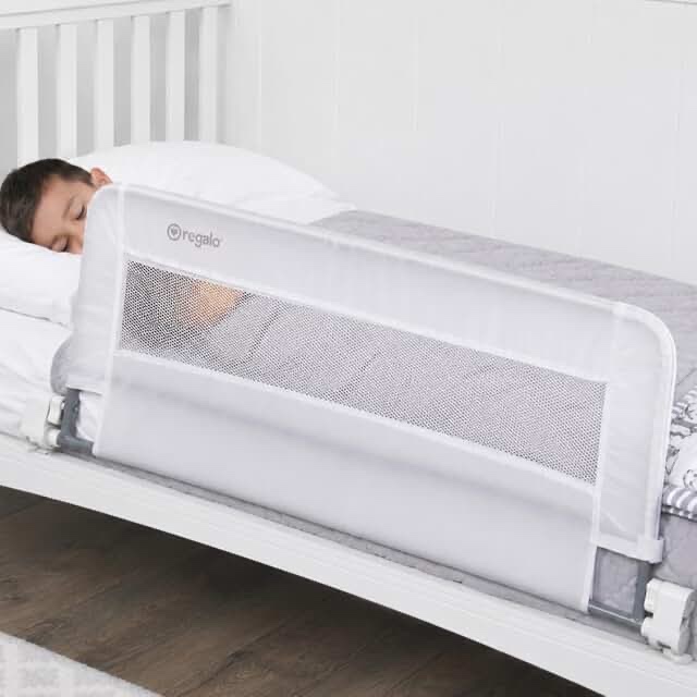 regalo convertible swing down crib rail