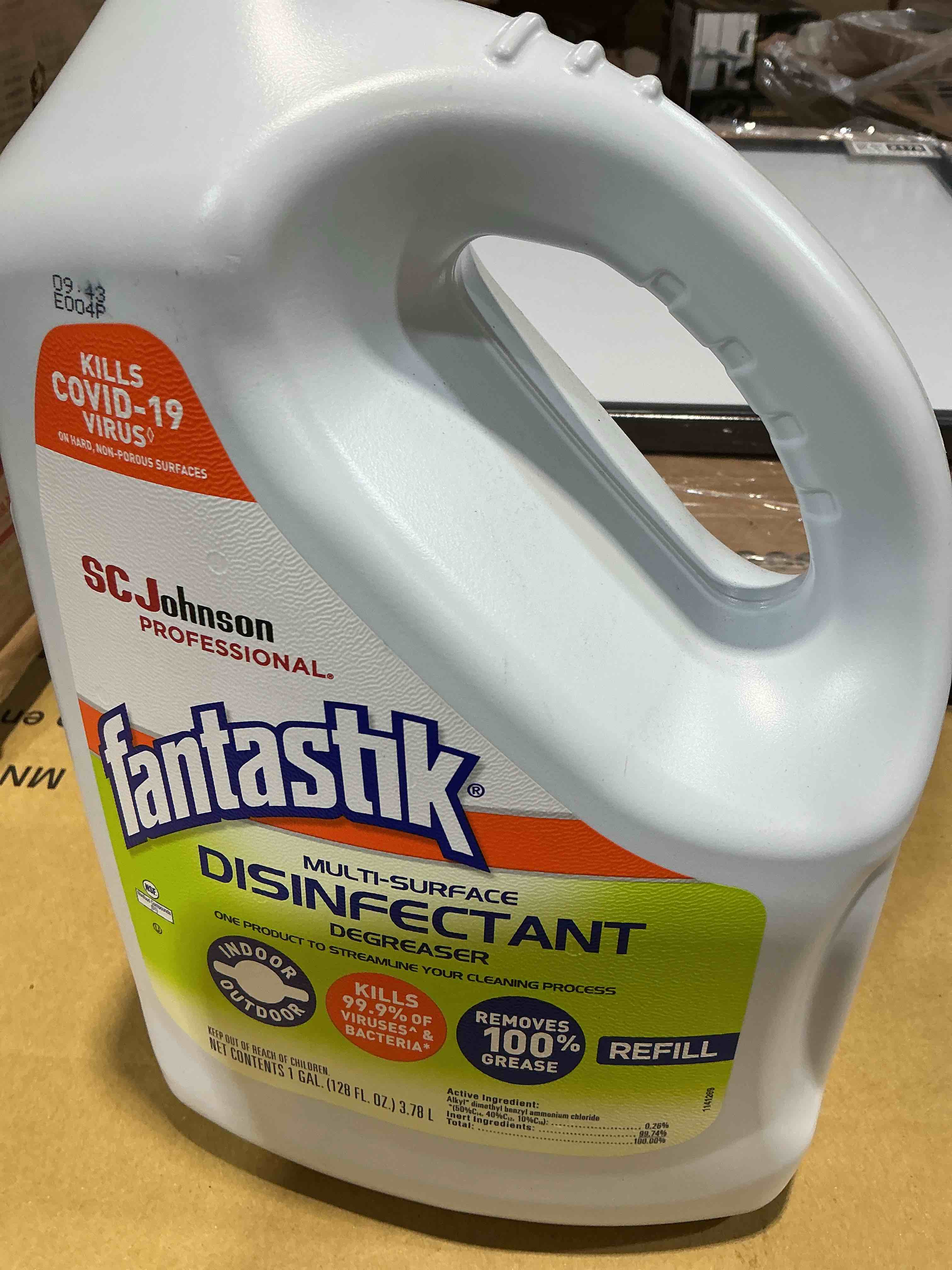 Condition photo showing New/Like New for multi-surface disinfectant degreaser pleasant scent 1 gallon bottle